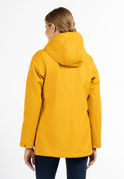 DreiMaster Maritim Damen-Regenjacke mit Kunstfell-Futter