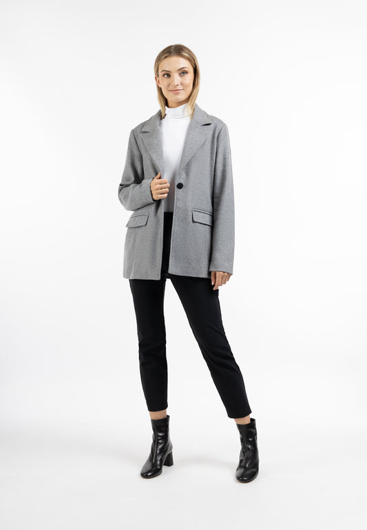 DreiMaster Klassik Damen Langer Blazer aus Wollmischung