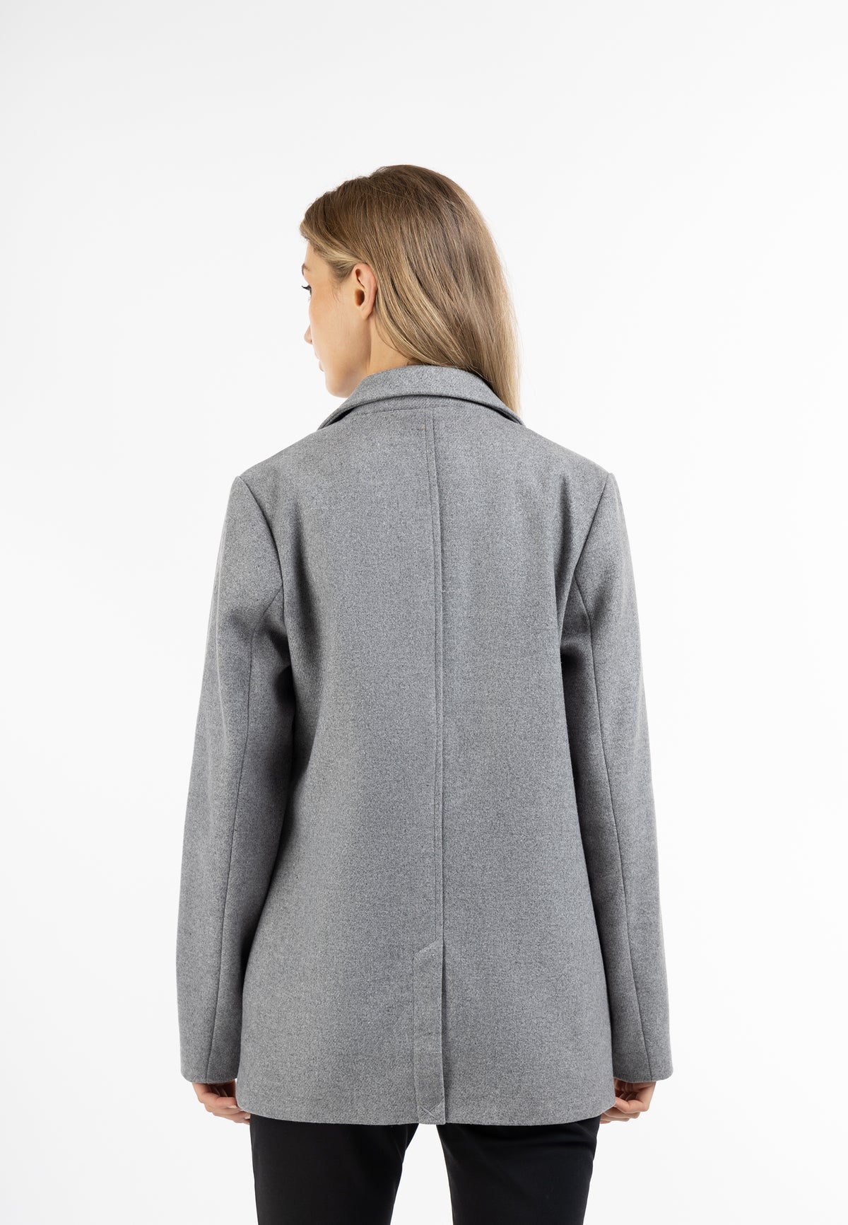 DreiMaster Klassik Damen Langer Blazer aus Wollmischung