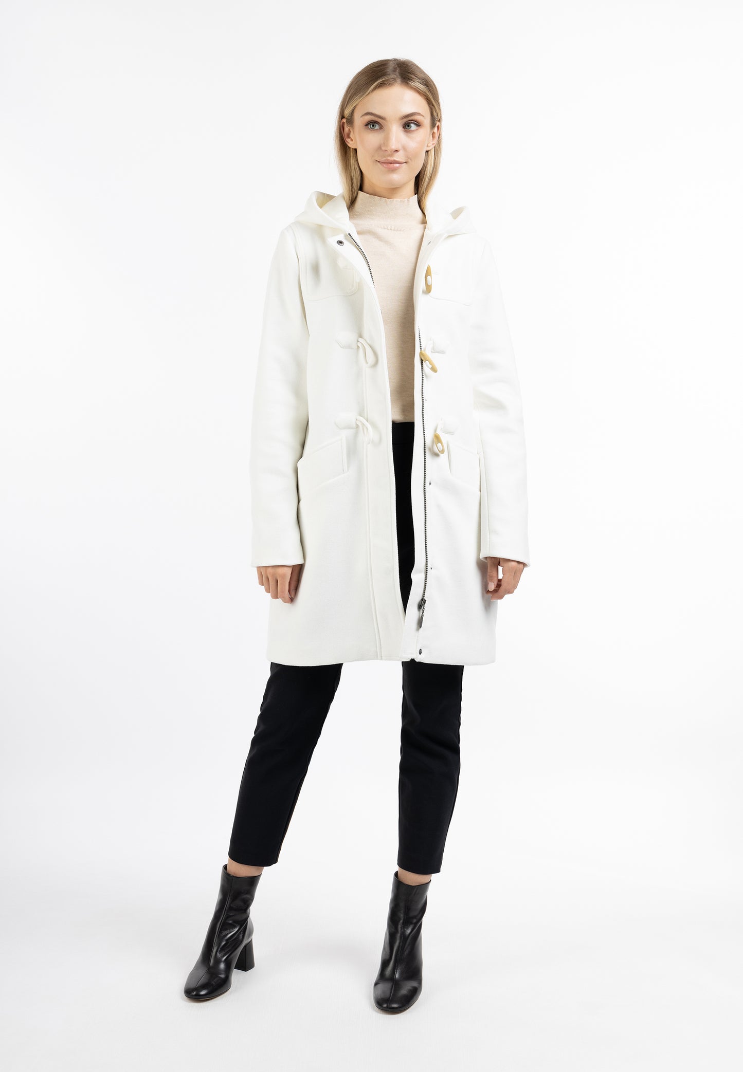DreiMaster Klassik Damen Wollmischung Duffle Coat
