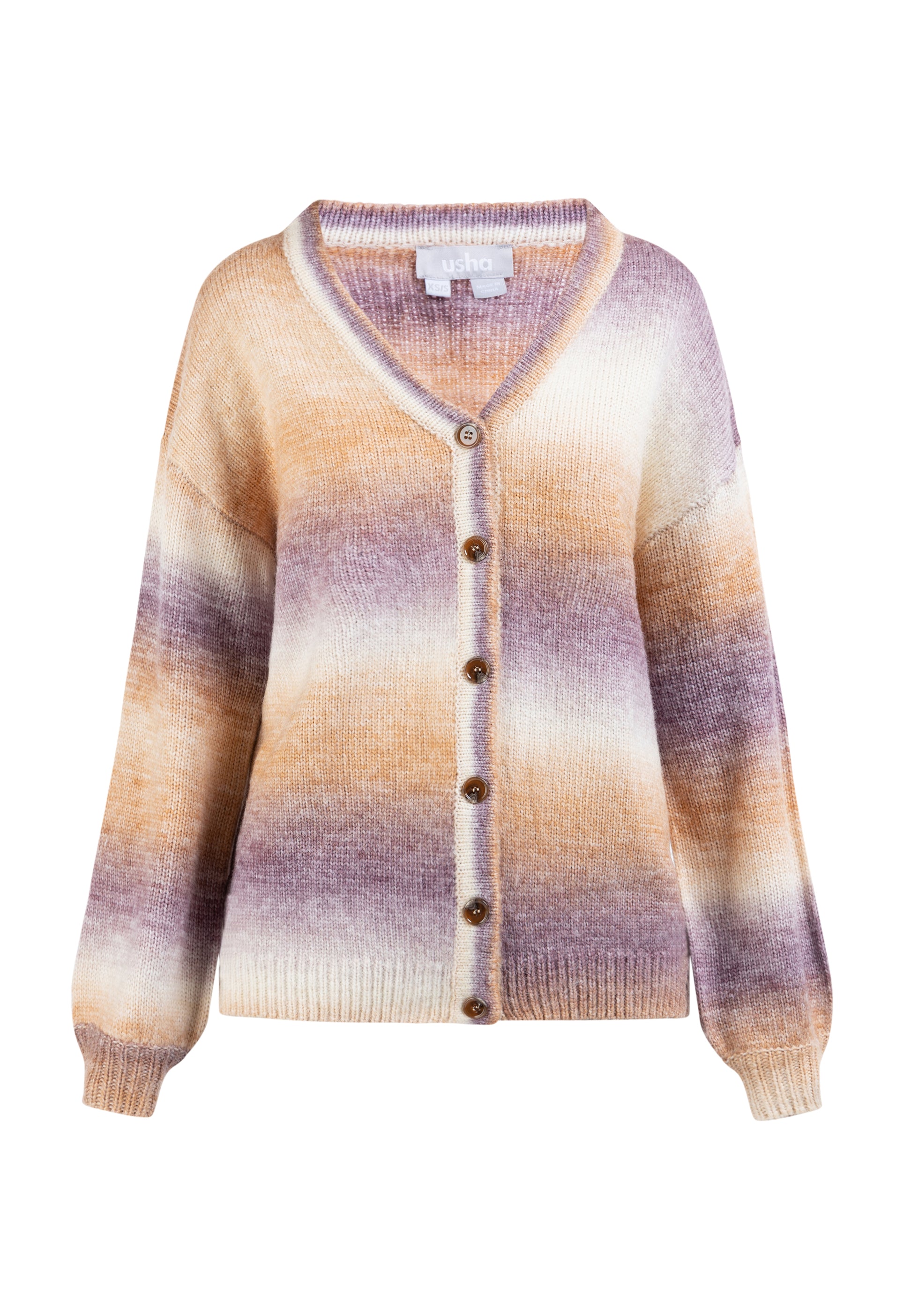 usha Damen Strickjacke mit Knopf