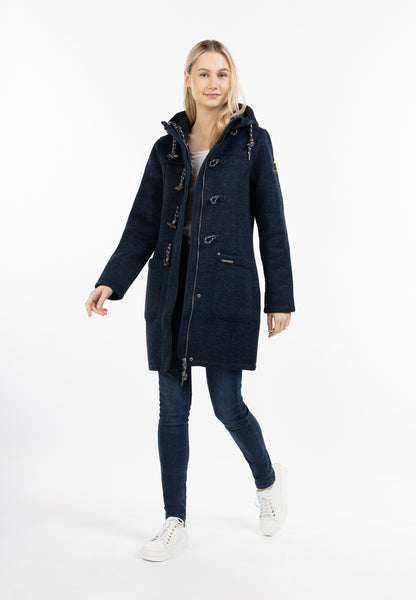 Schmuddelwedda Damen Strickfleece Dufflemantel