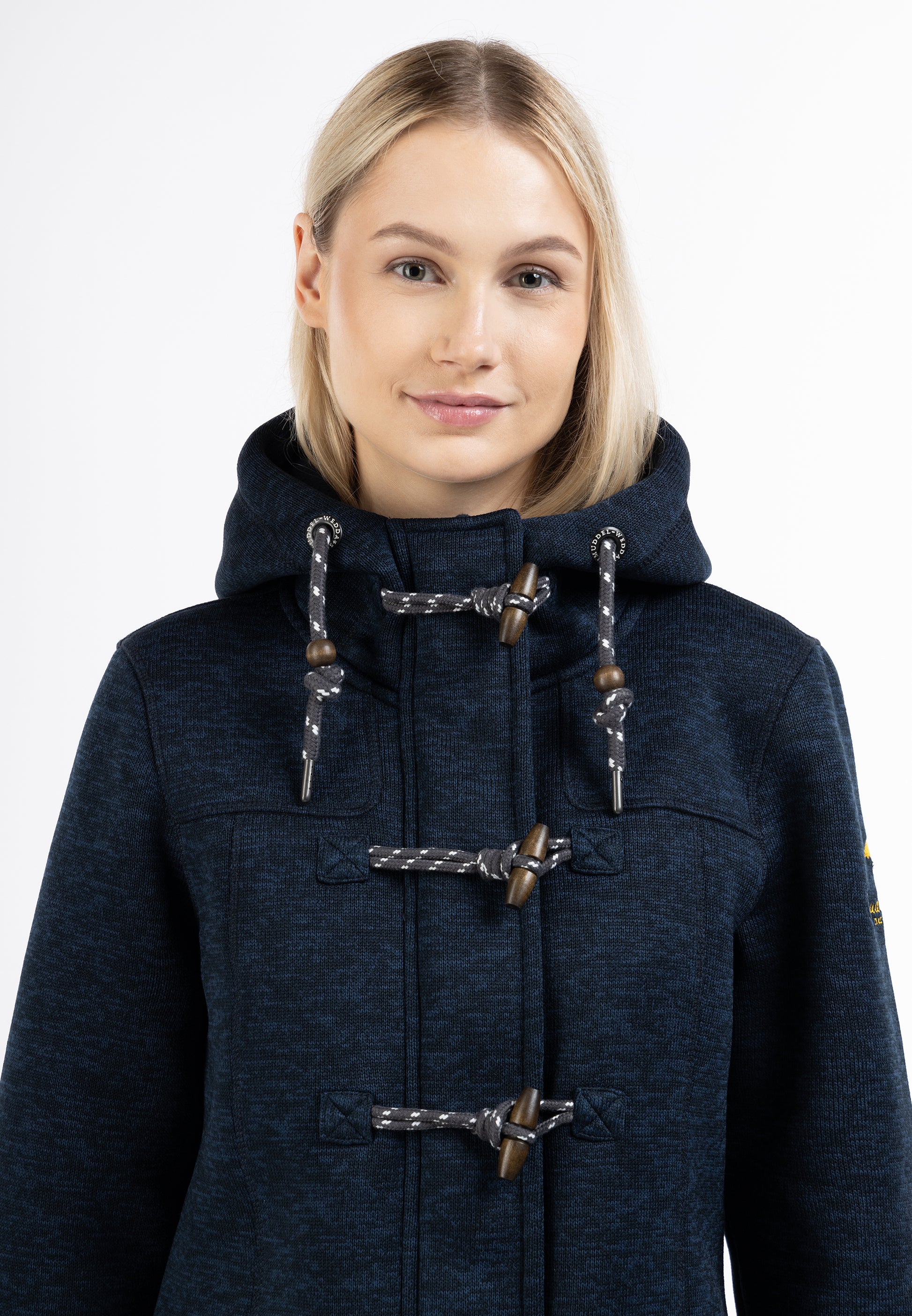 Schmuddelwedda Damen Strickfleece Dufflemantel