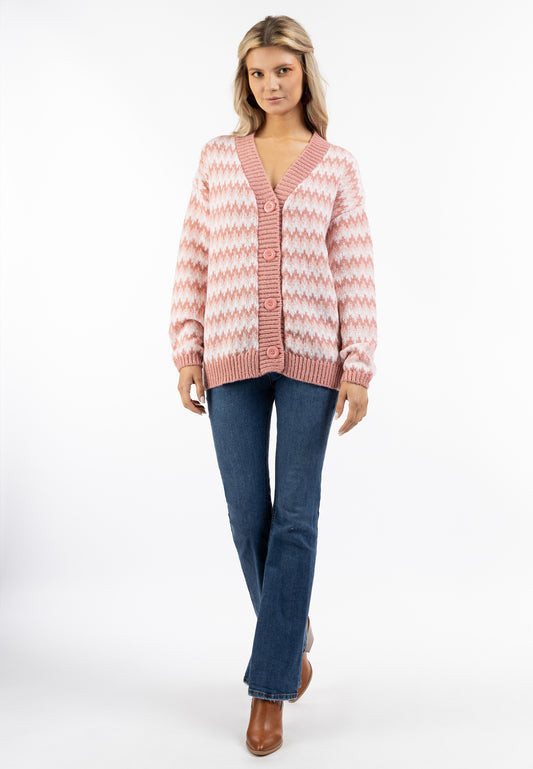 usha FESTIVAL Damen Strickjacke mit Knopf