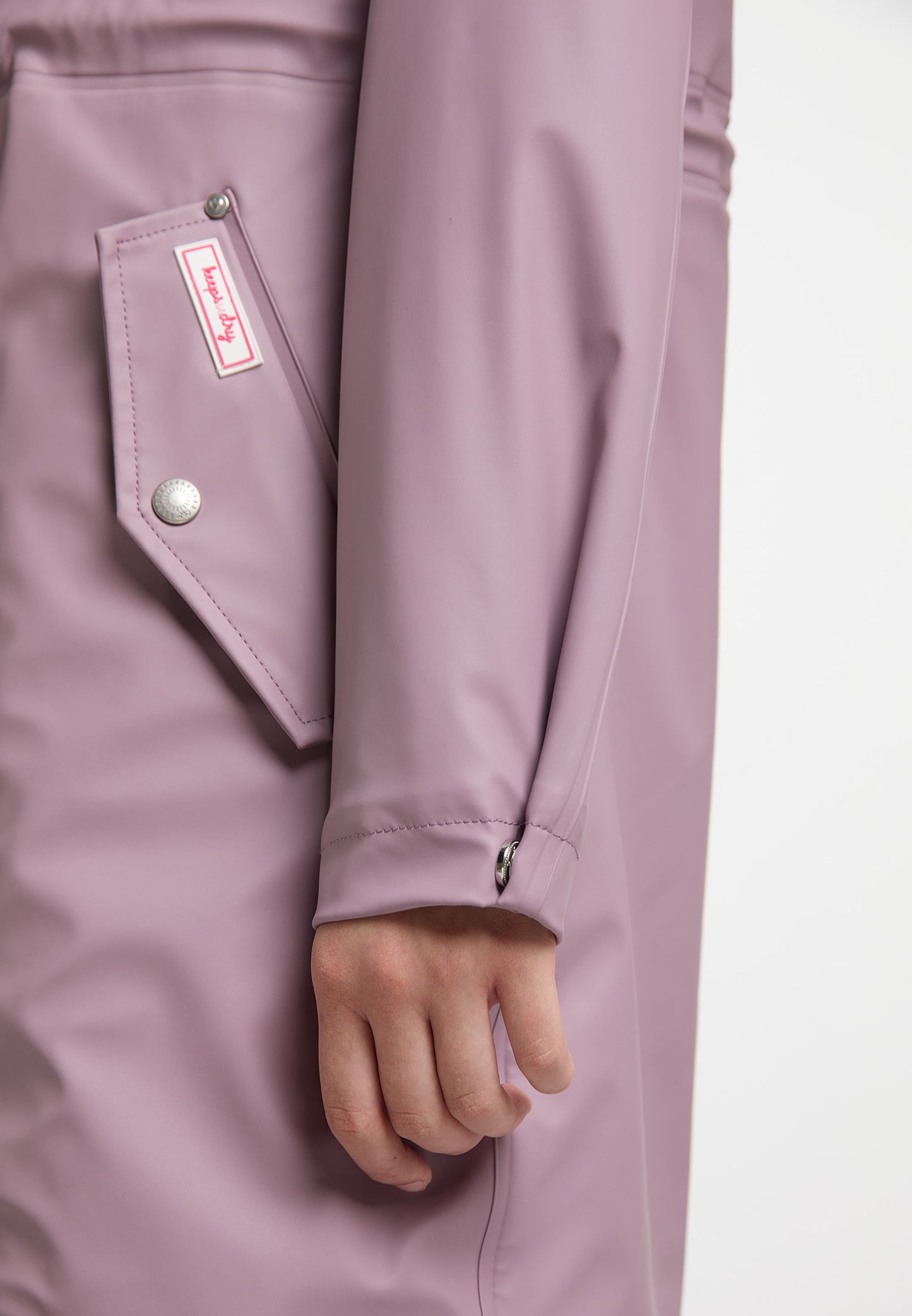 myMo Damen-Regenmantel mit Kunstfell-Futter