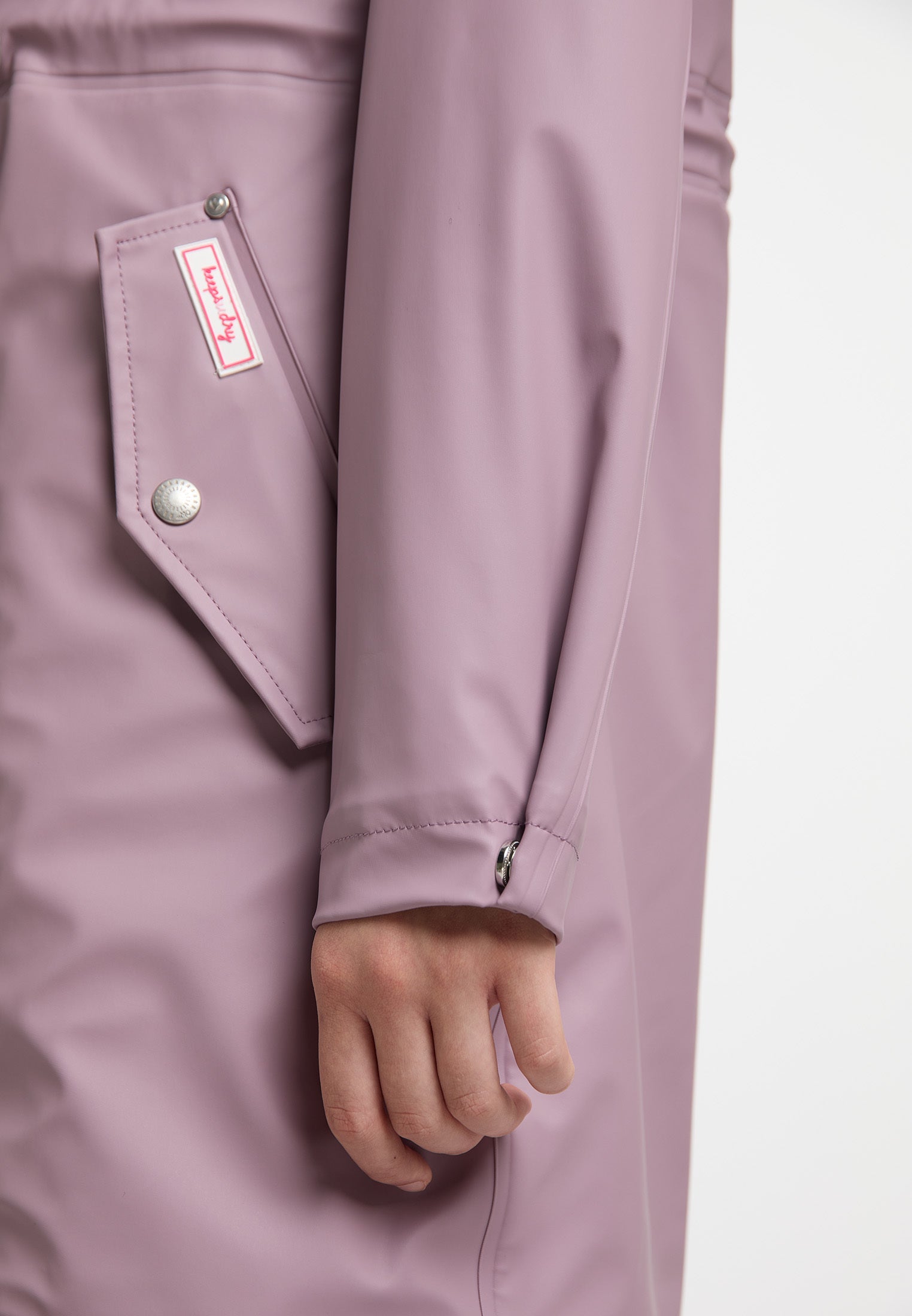 myMo Damen-Regenmantel mit Kunstfell-Futter