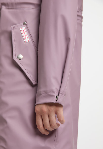 myMo Damen-Regenmantel mit Kunstfell-Futter