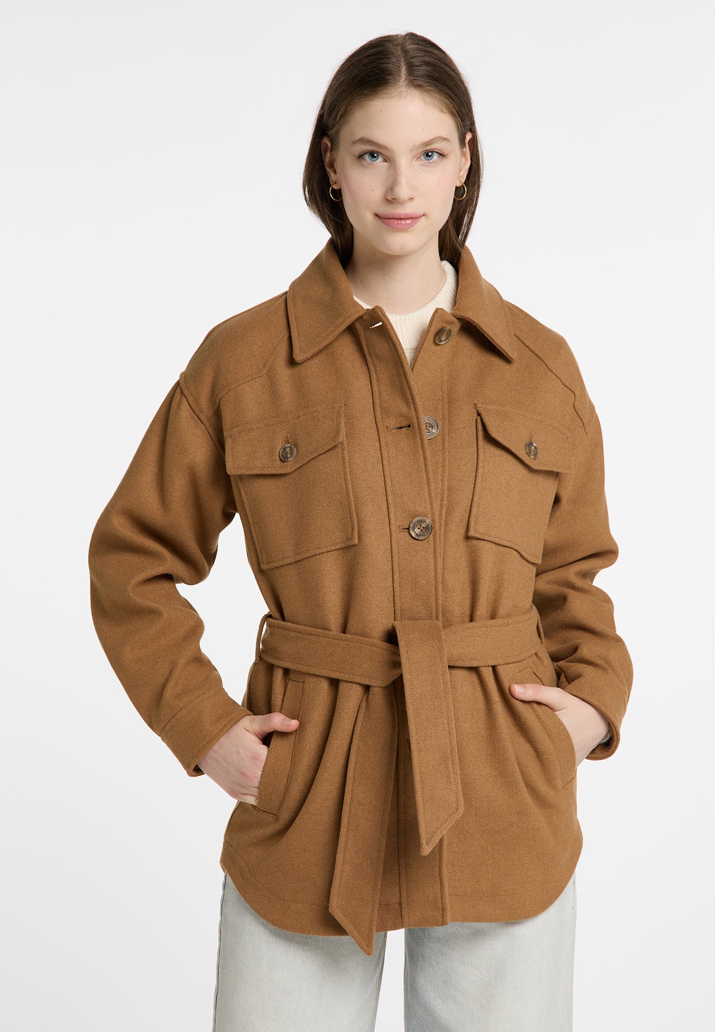DreiMaster Vintage Damen Transitional Jacket aus einer Wollmischung