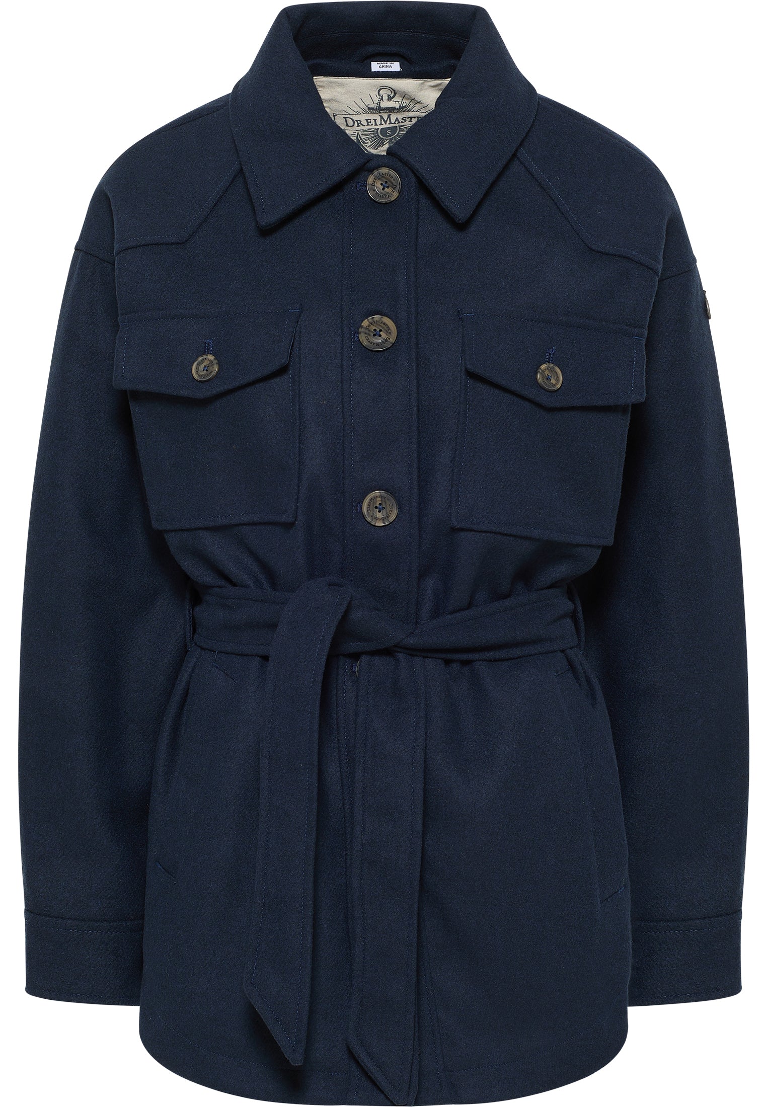 DreiMaster Vintage Damen Transitional Jacket aus einer Wollmischung