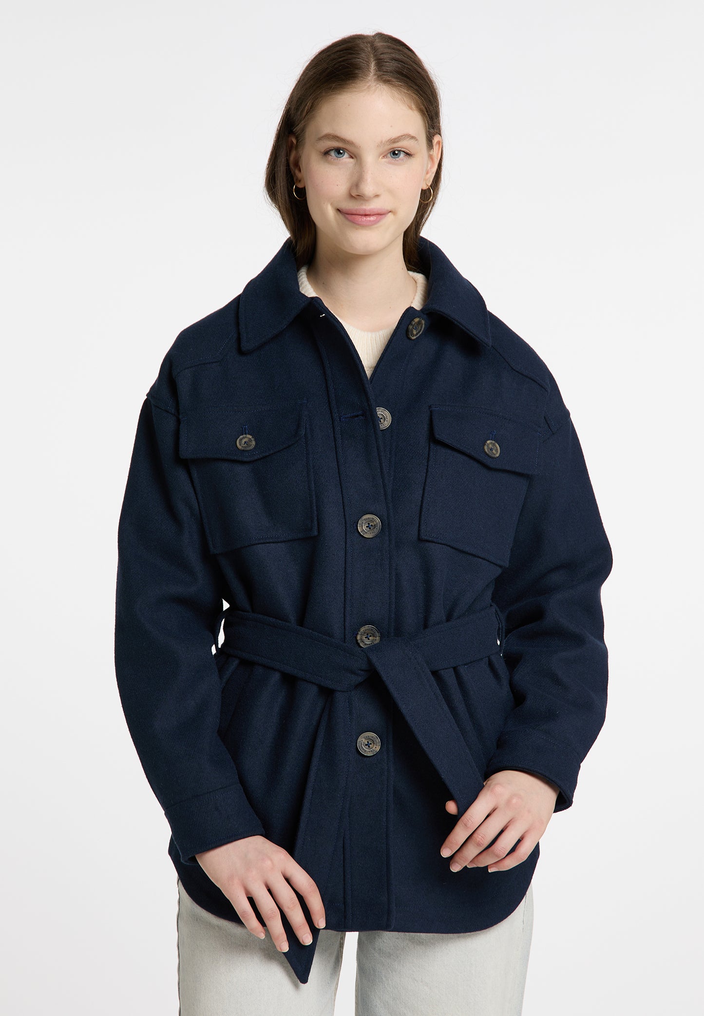 DreiMaster Vintage Damen Transitional Jacket aus einer Wollmischung