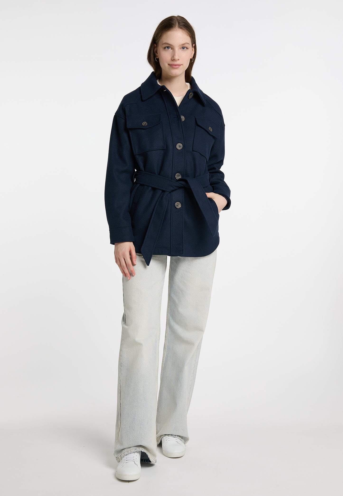 DreiMaster Vintage Damen Transitional Jacket aus einer Wollmischung