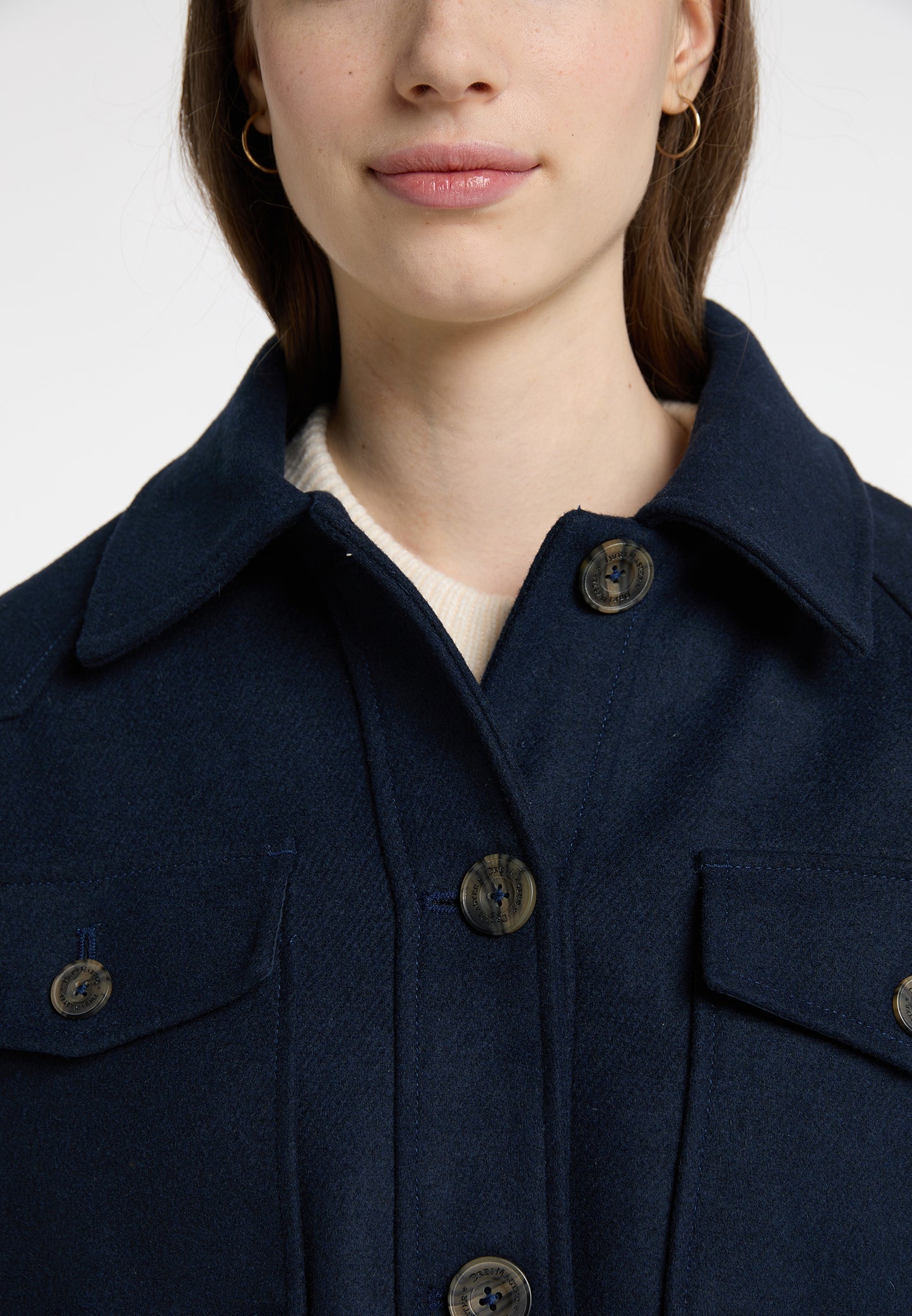 DreiMaster Vintage Damen Transitional Jacket aus einer Wollmischung