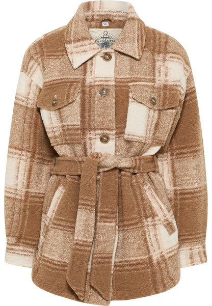 Dreimaster vintage Women's Transitional Jacket In A Checked Pattern