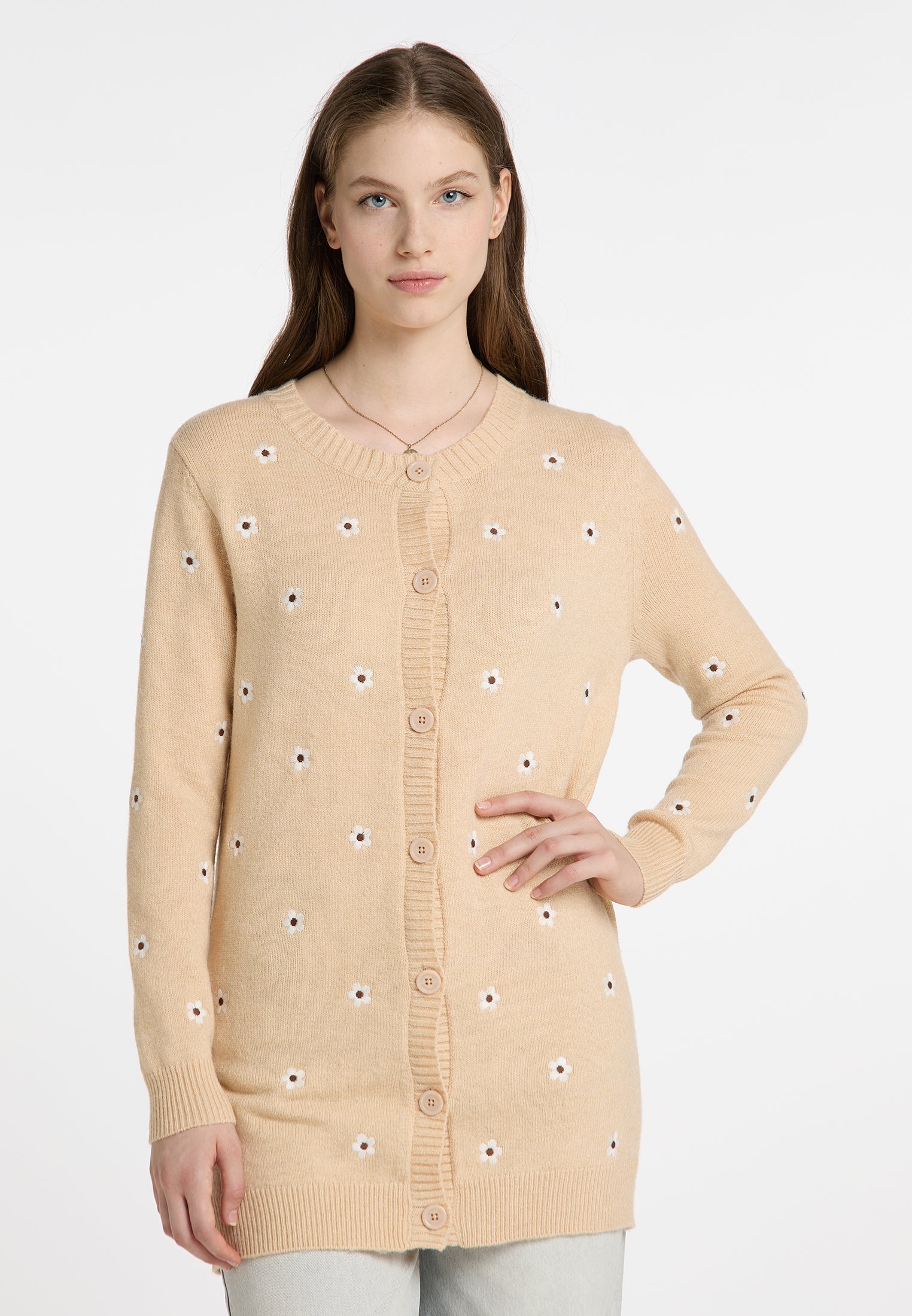 Dreimaster vintage Women's Cardigan With Embroidery