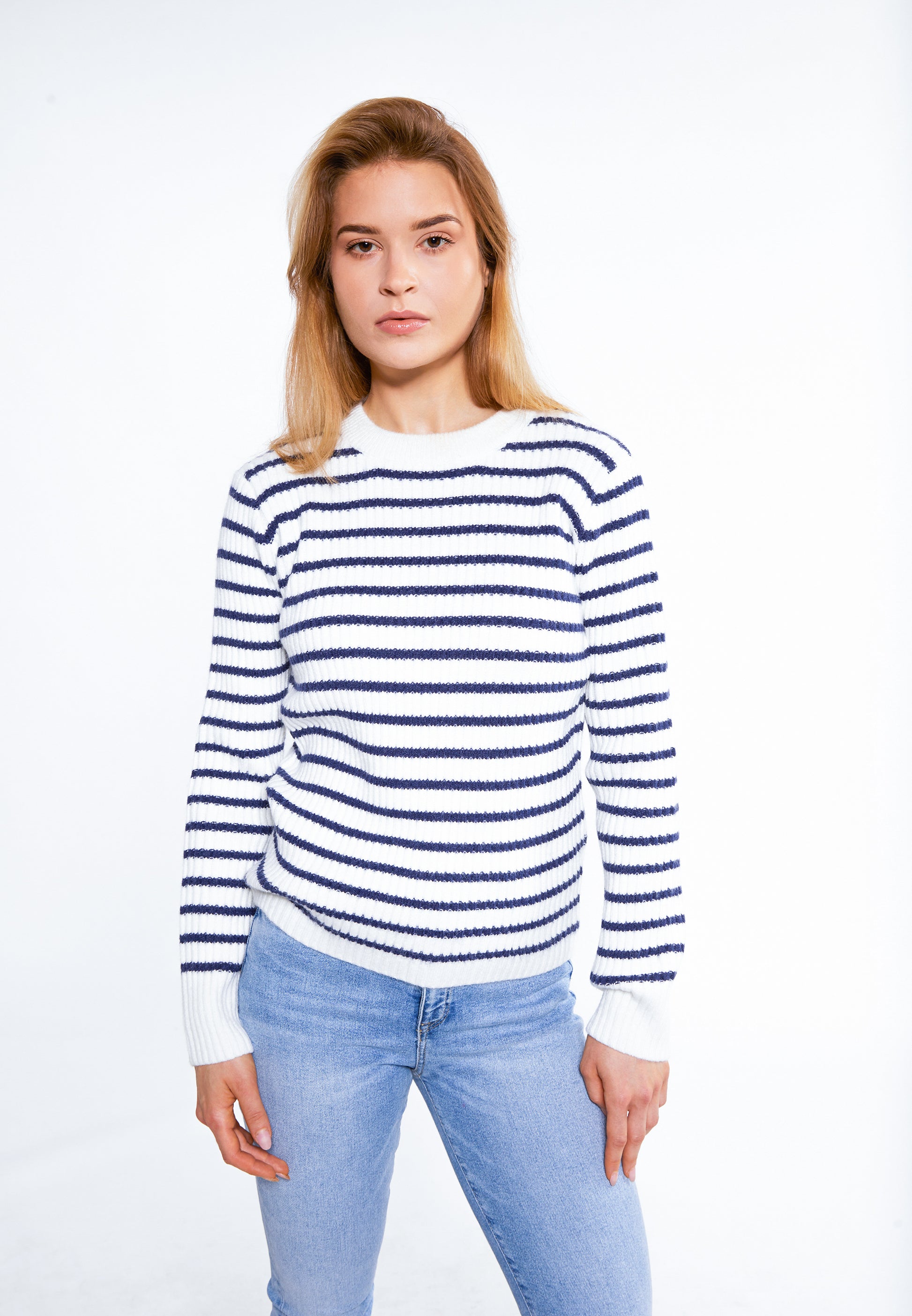 Damski sweter dzianina DreiMaster Maritim
