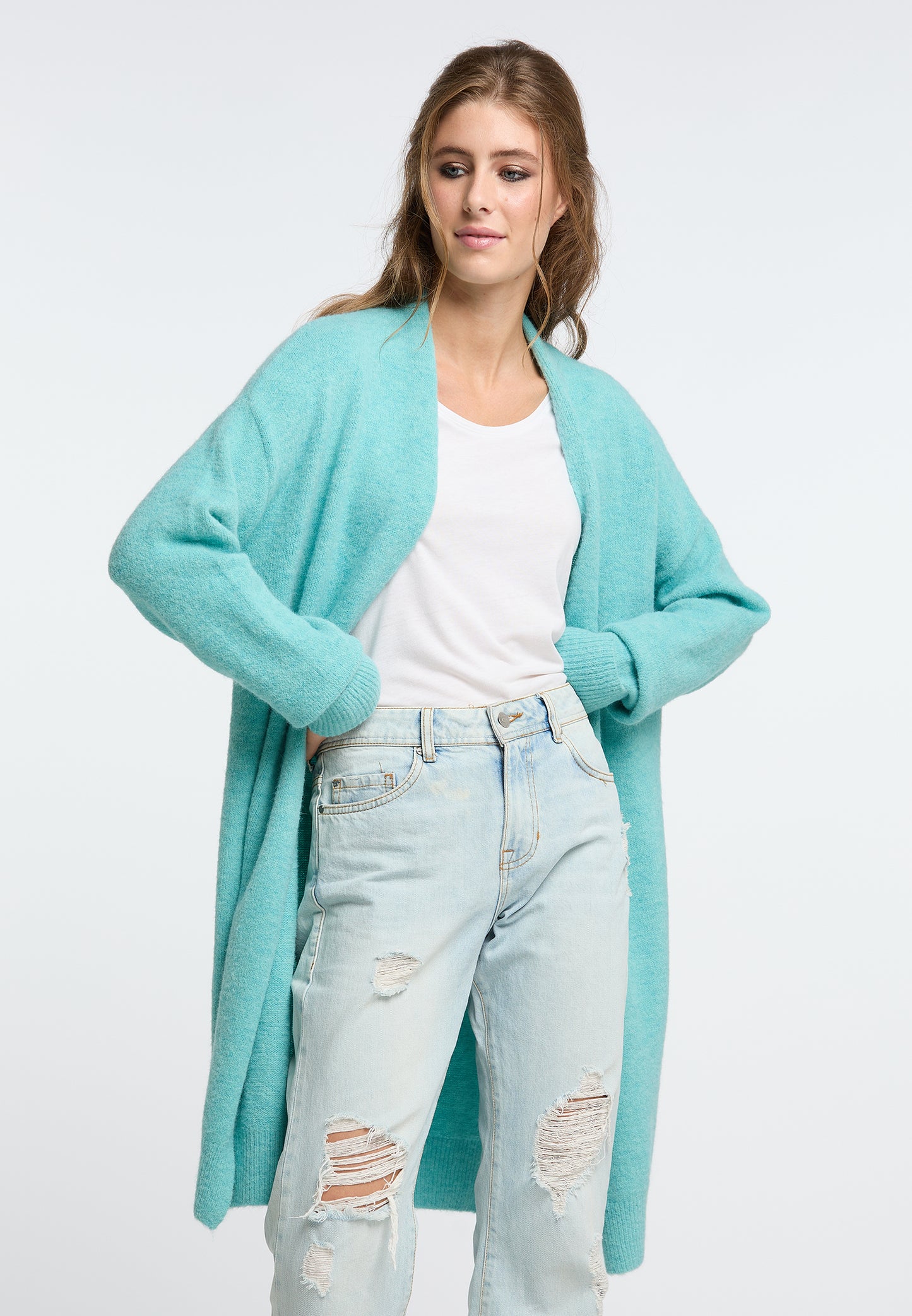IZIA Women's Long Knit Cardigan