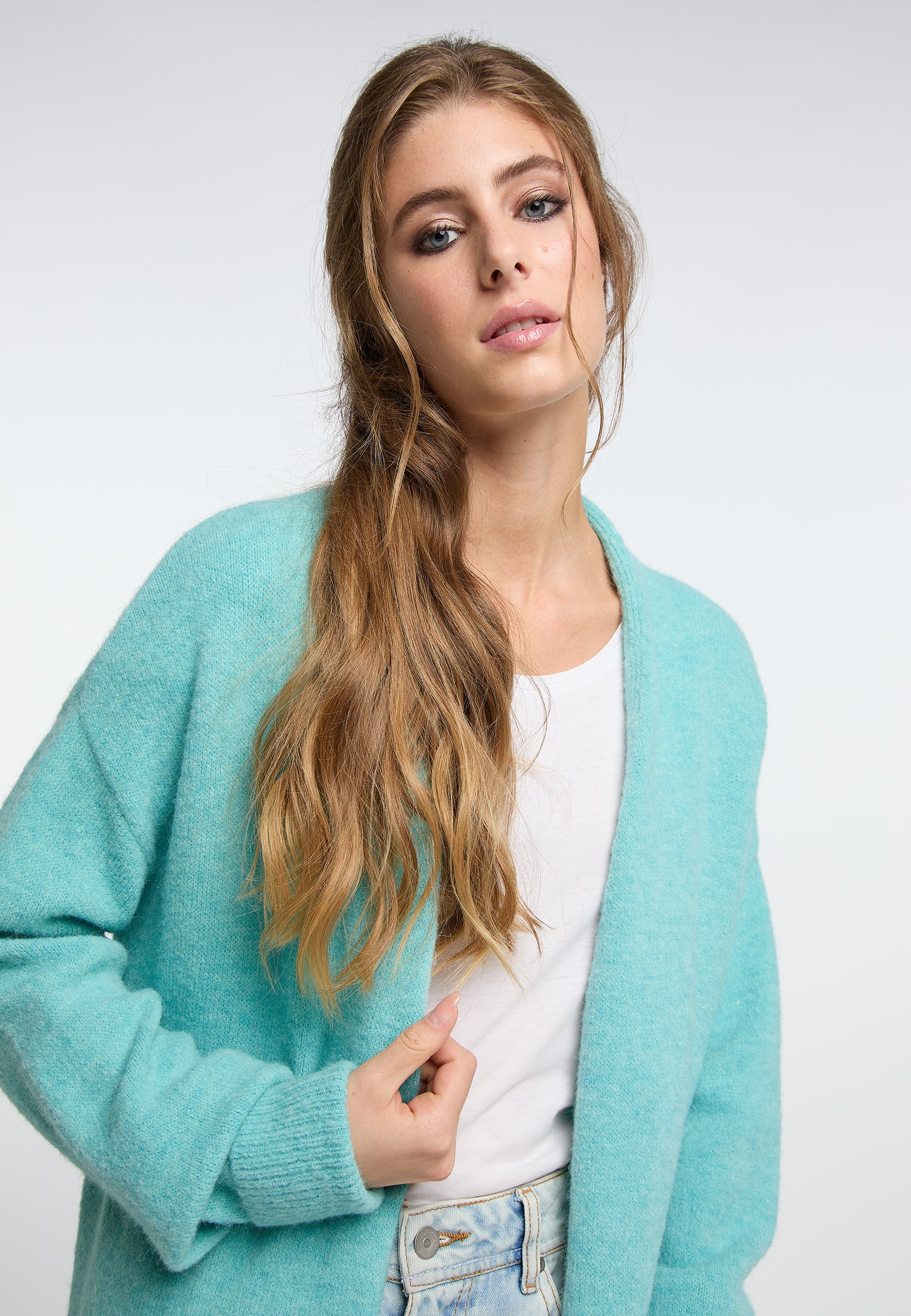 IZIA Women's Long Knit Cardigan