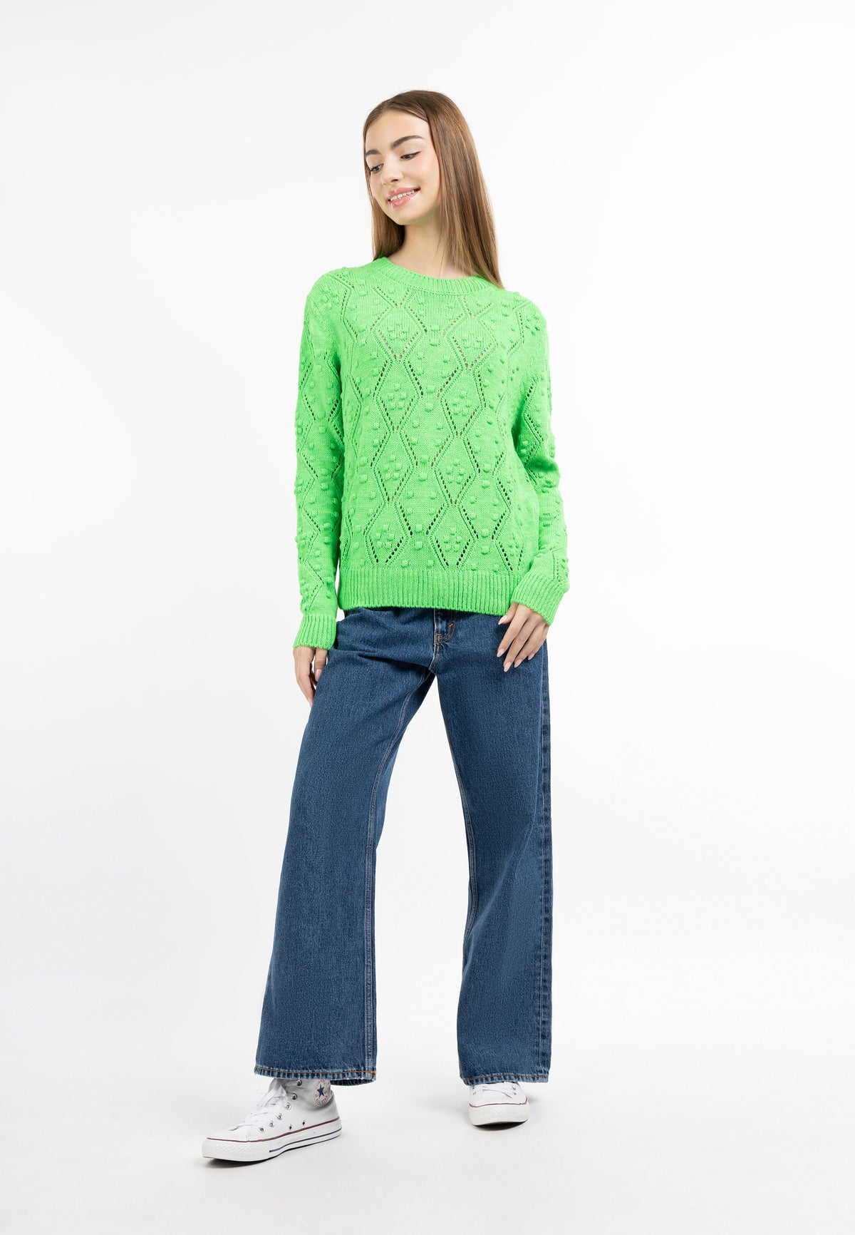 myMo Damen-Strickpullover