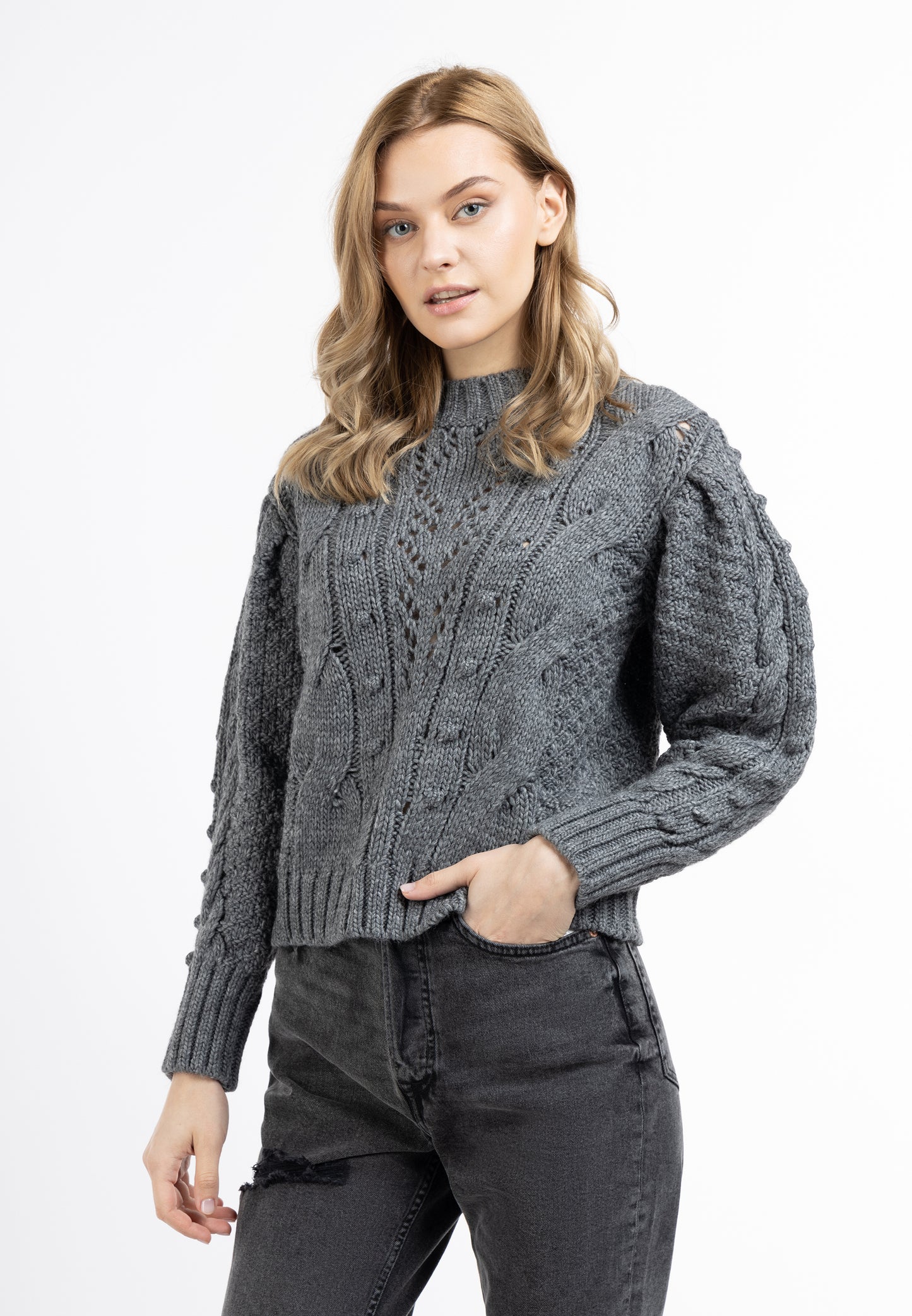 Damski sweter dzianina DreiMaster vintage