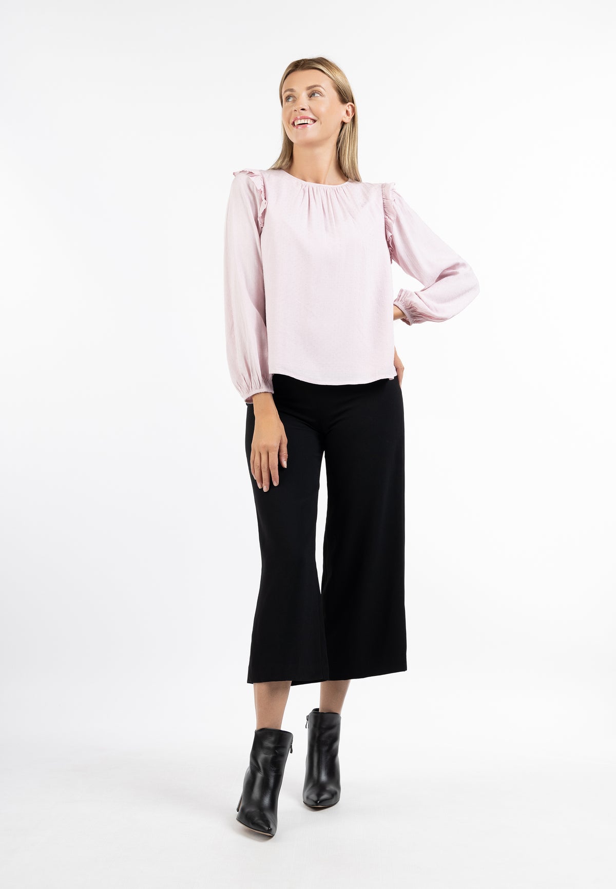 Jeona Women's Classic Long Sleeve Blouse