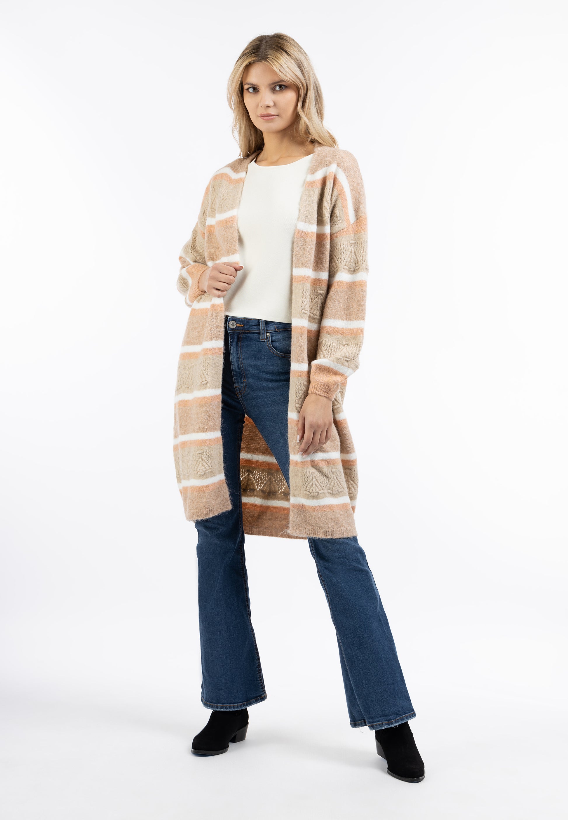 Alzou Women's Knit Long Cardigan