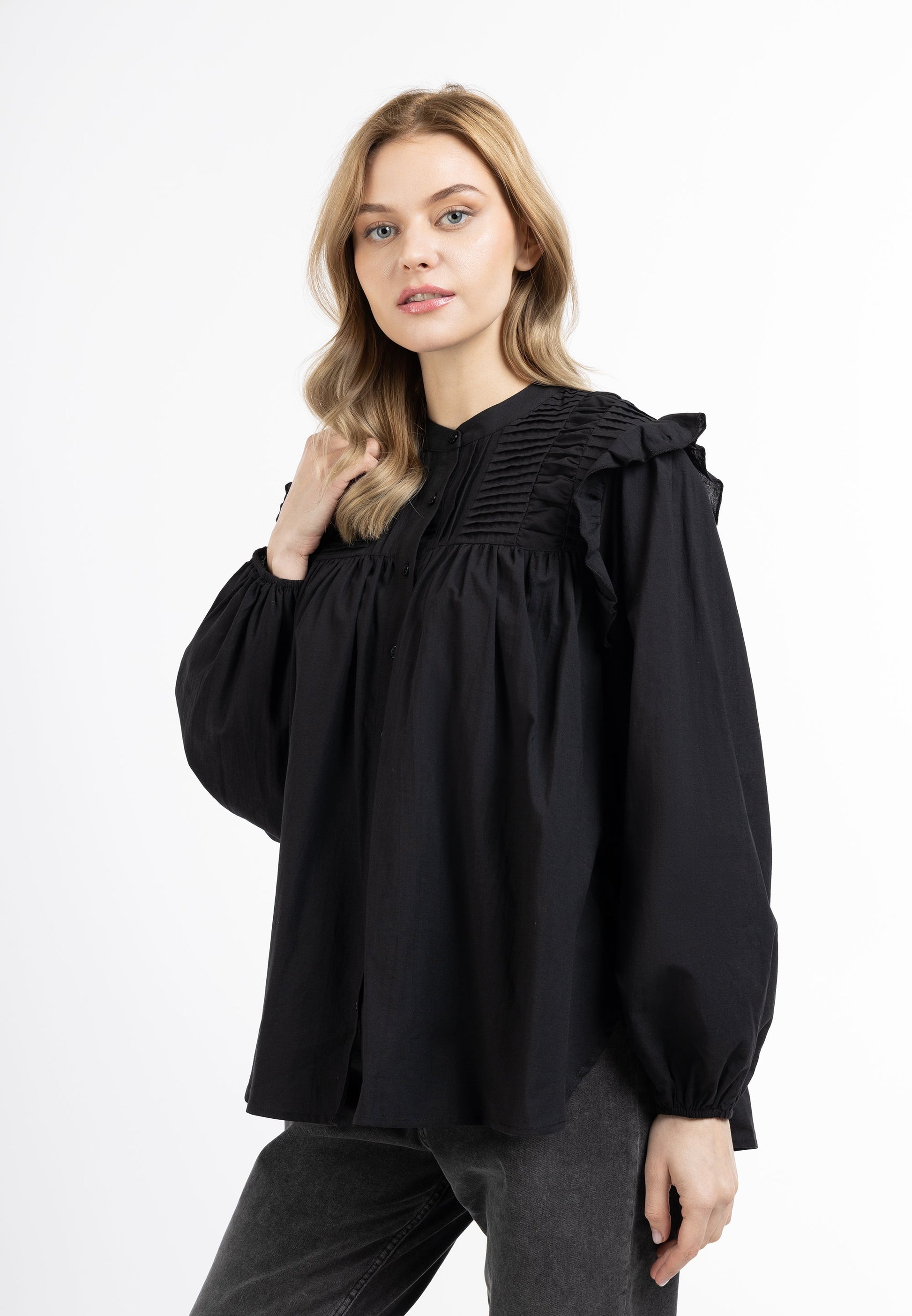 Dreimaster vintage Women's Long Sleeve Blouse
