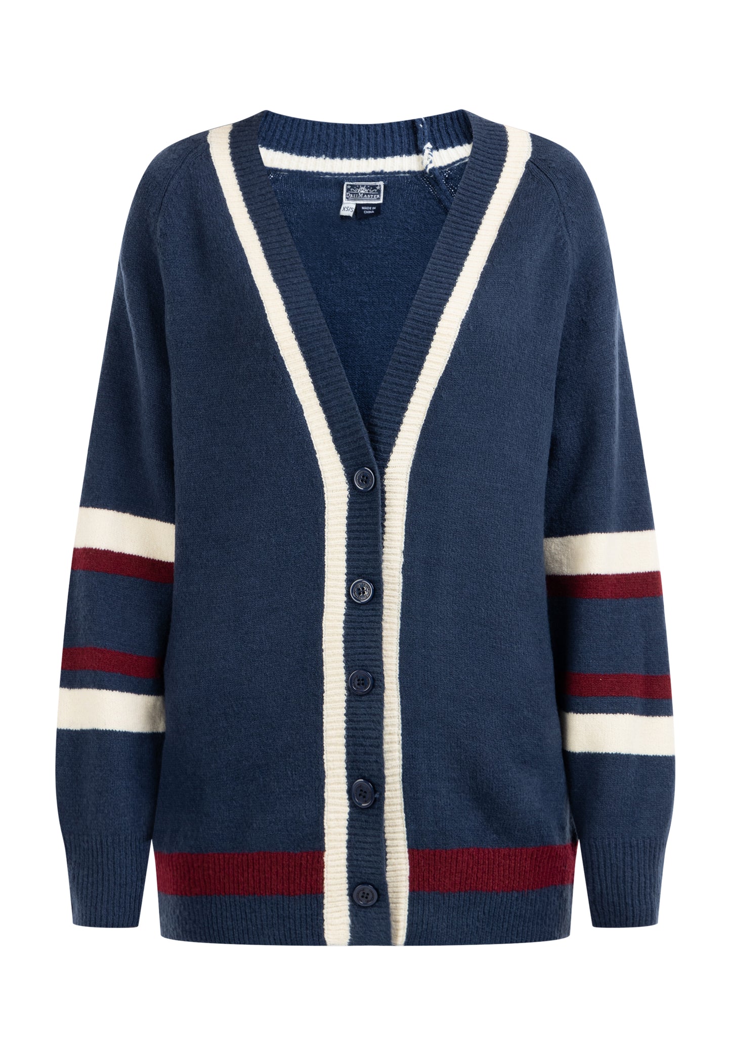 DreiMaster Maritim Damen Strickjacke mit Knopf