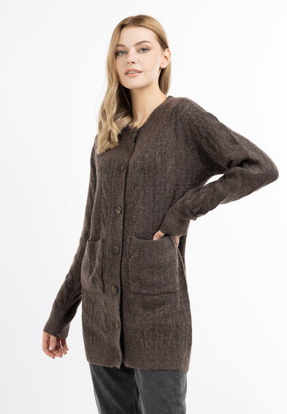 DreiMaster Vintage Damen Strickjacke mit Knopf