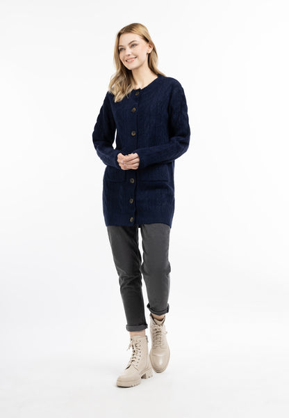 DreiMaster Vintage Damen Strickjacke mit Knopf