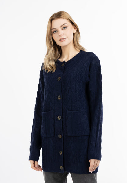 DreiMaster Vintage Damen Strickjacke mit Knopf