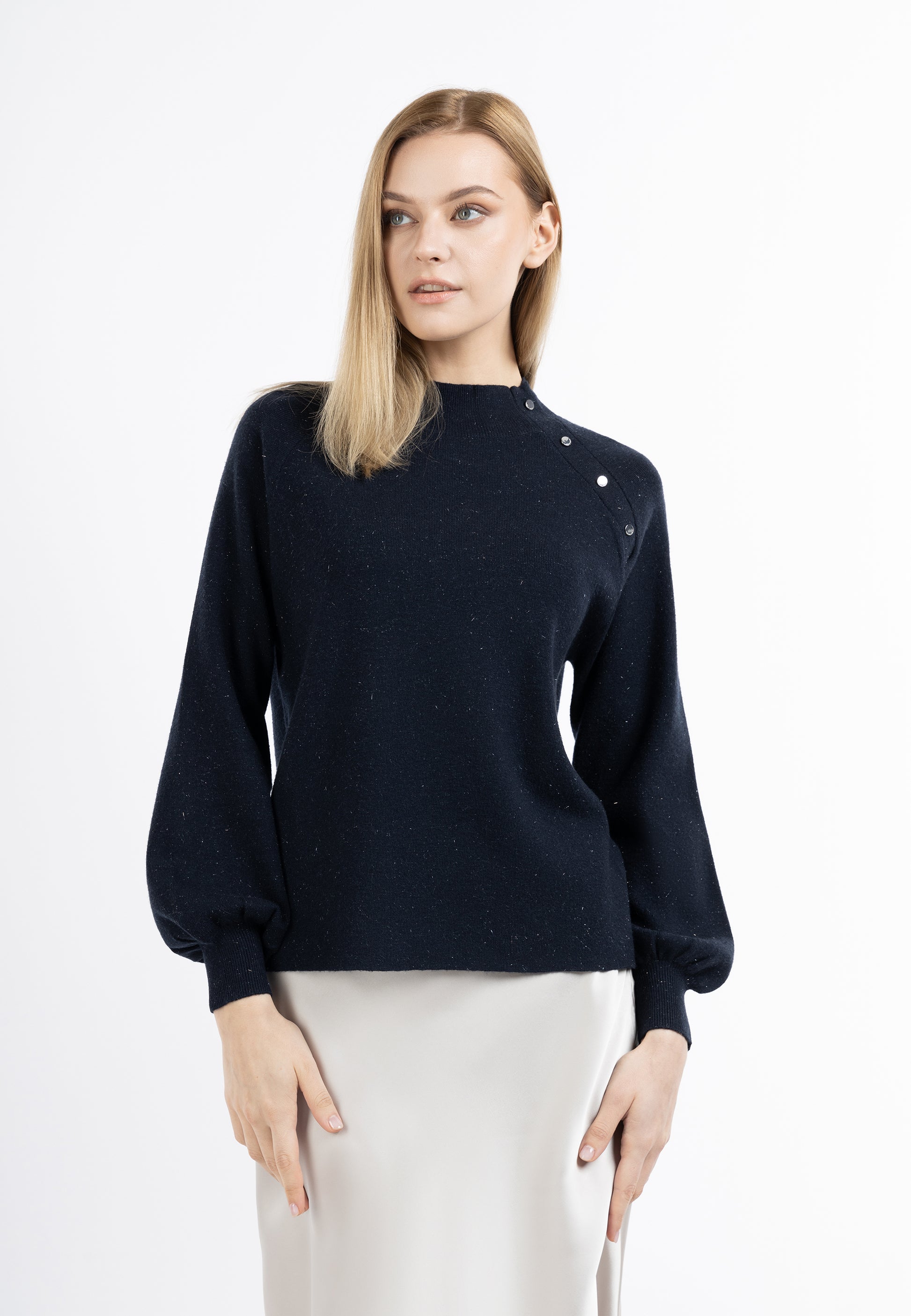 DreiMaster Klassik Damen Rollkragenstrickpullover