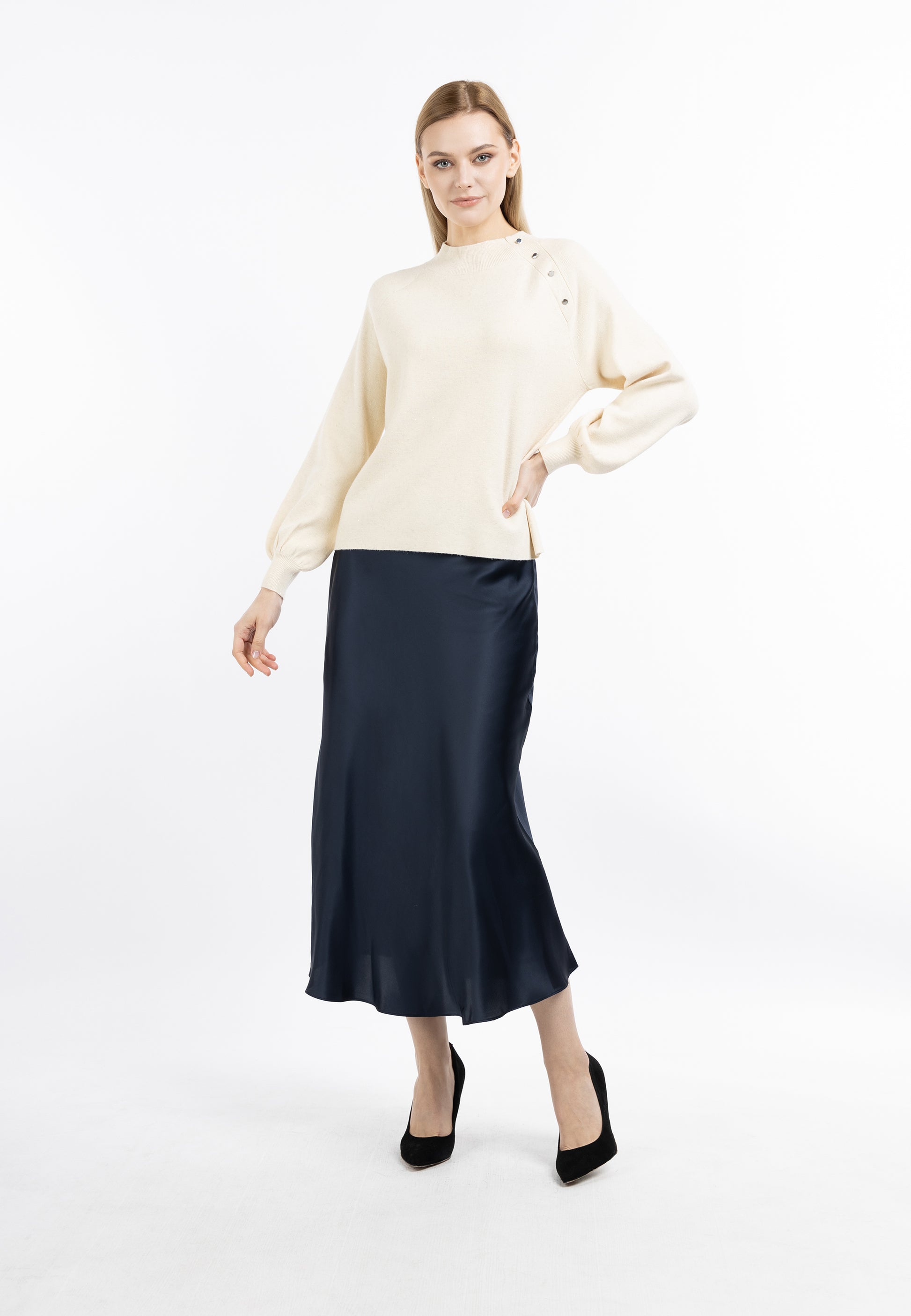 DreiMaster Klassik Damen Rollkragenstrickpullover