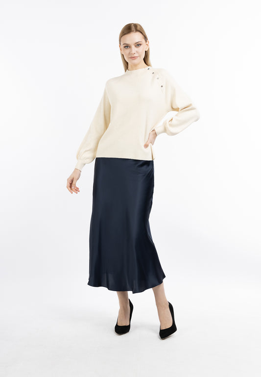 DreiMaster Klassik Damen Rollkragenstrickpullover