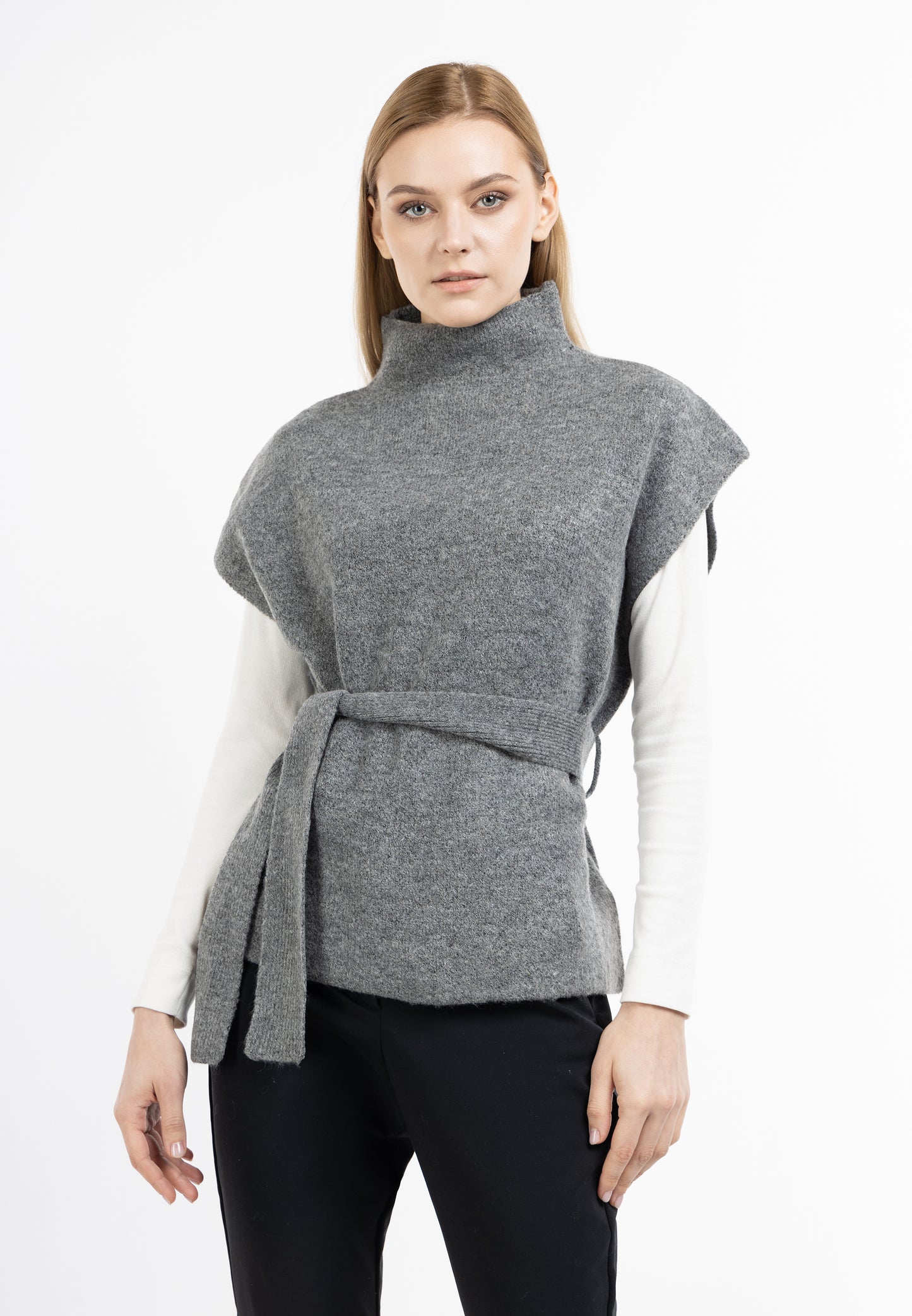 DreiMaster Klassik Damen-Strickponcho
