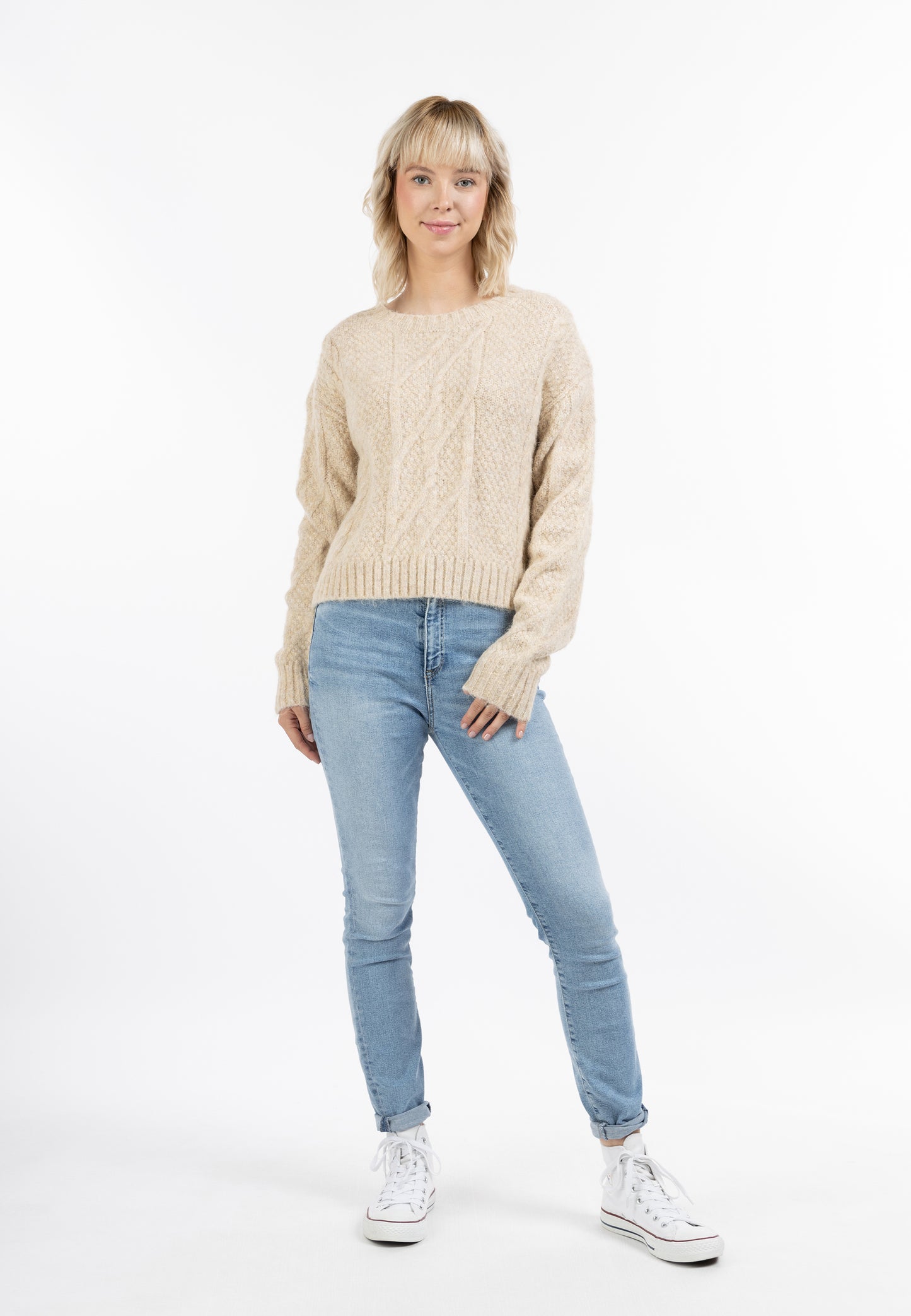 myMo Damen-Strickpullover