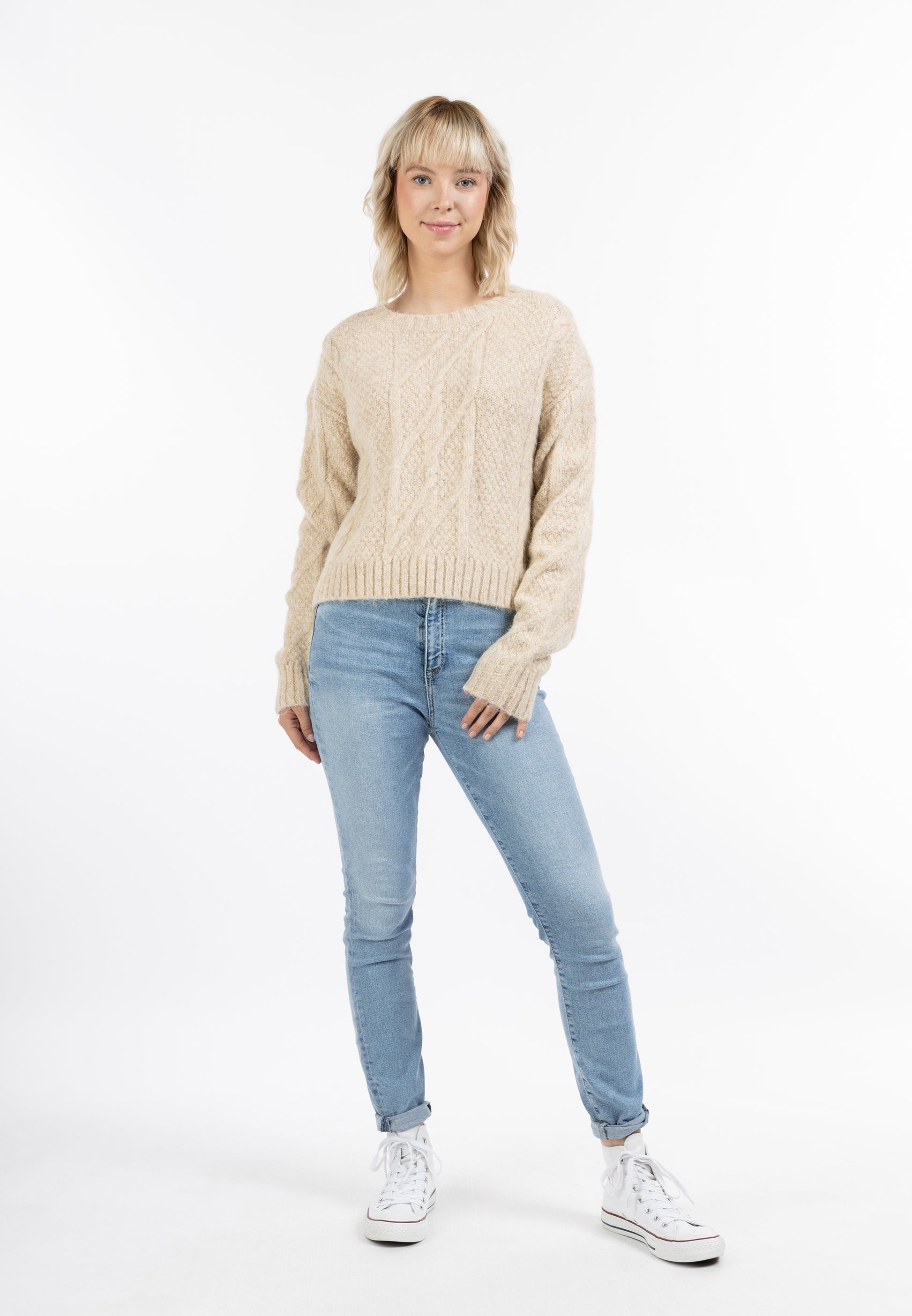 myMo Damen-Strickpullover