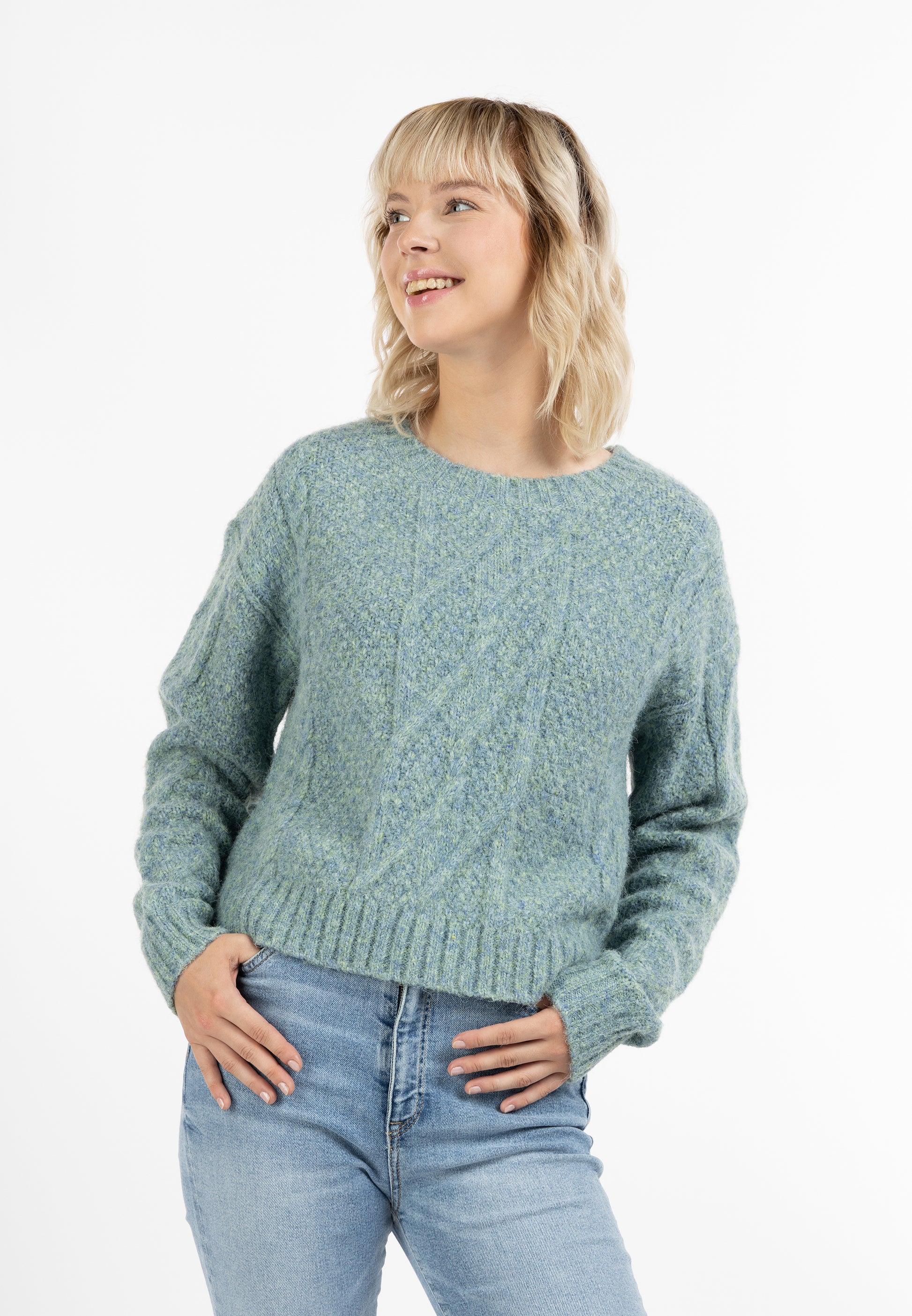 myMo Damen-Strickpullover