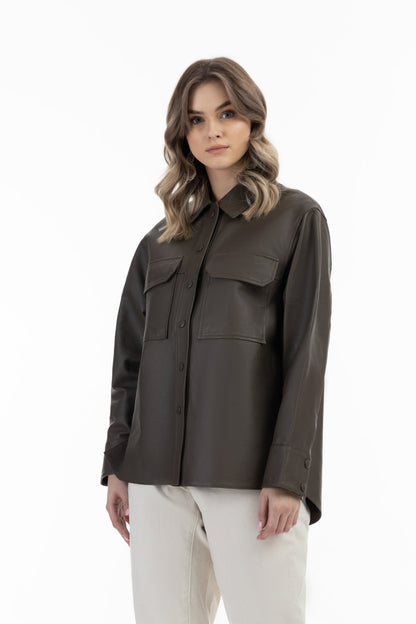 Dreimaster vintage Women's Leather Shirt