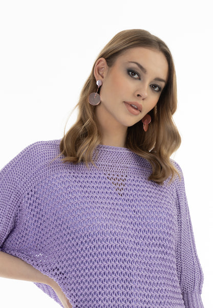 faina Damen Pullover aus weitmaschigem Strick
