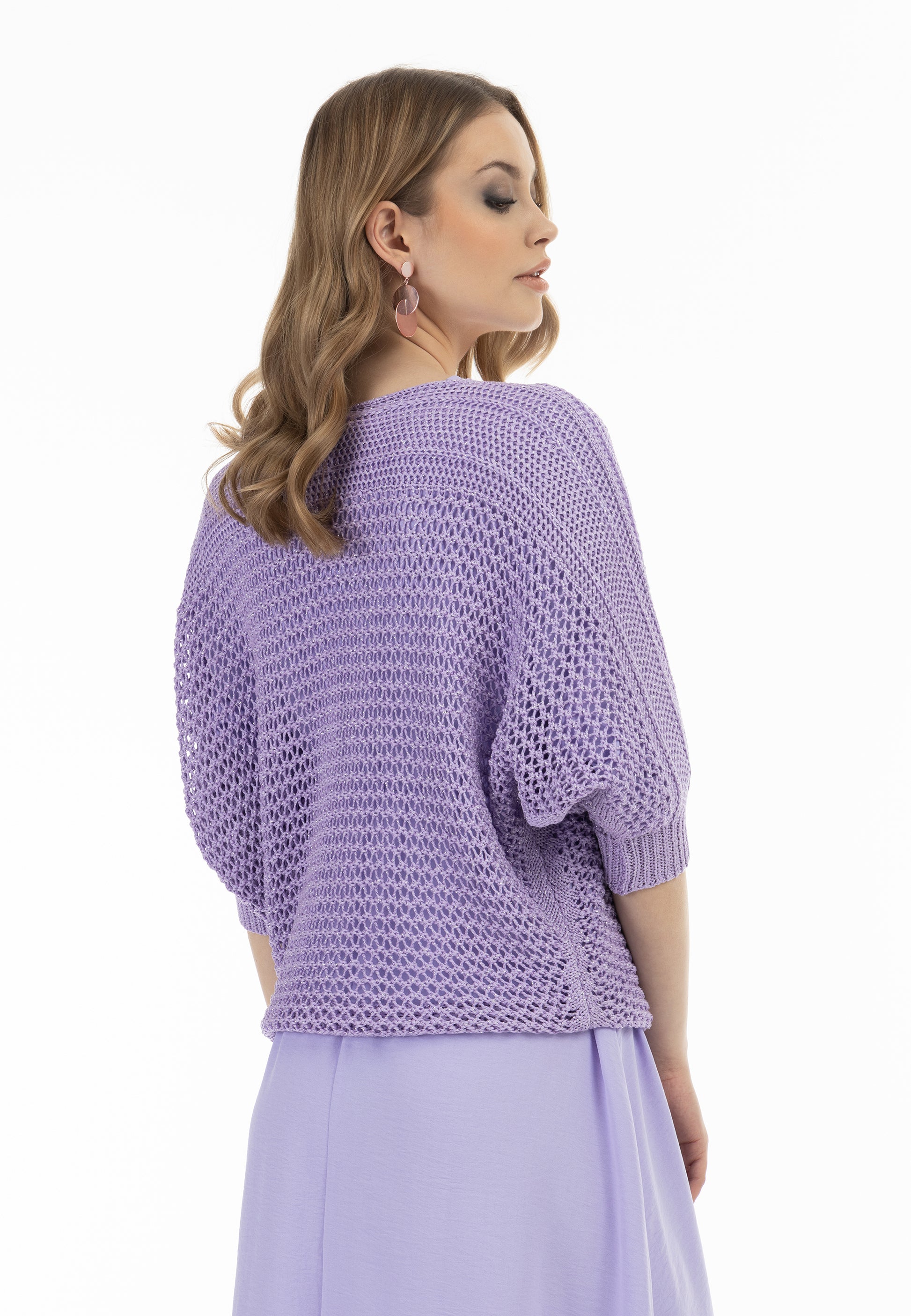 faina Damen Pullover aus weitmaschigem Strick