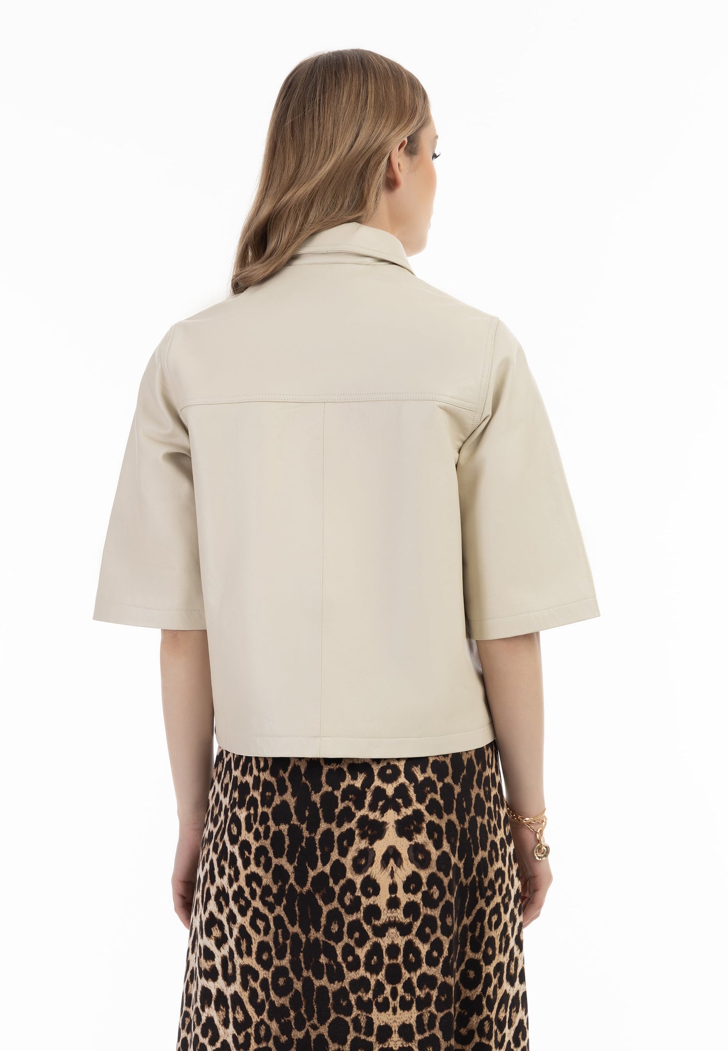 Faina Women's Leather Shirt