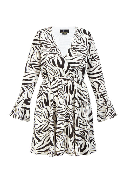 faina Damen Kleid Zebra Print