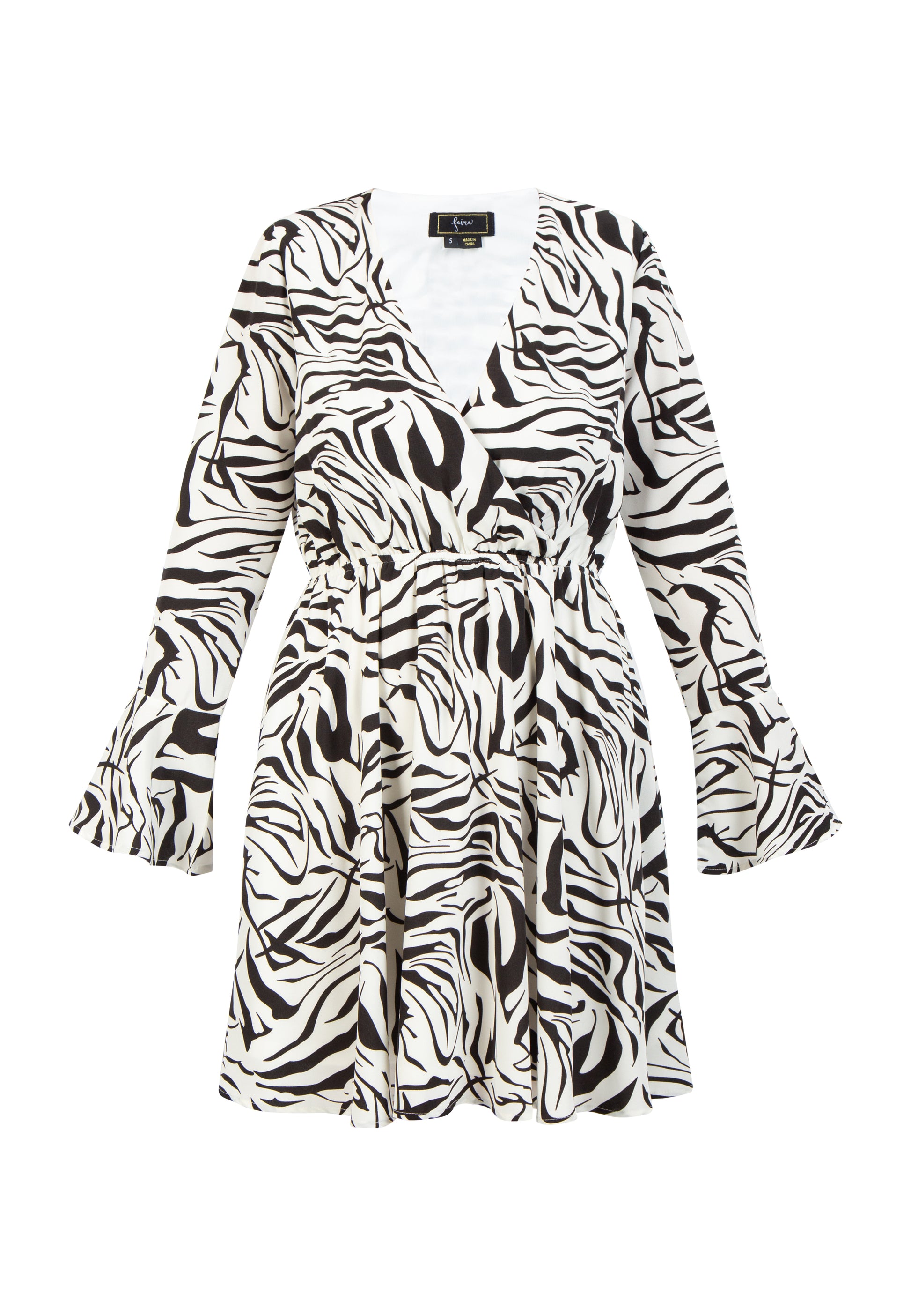Faina Women's Dress Zebra Print