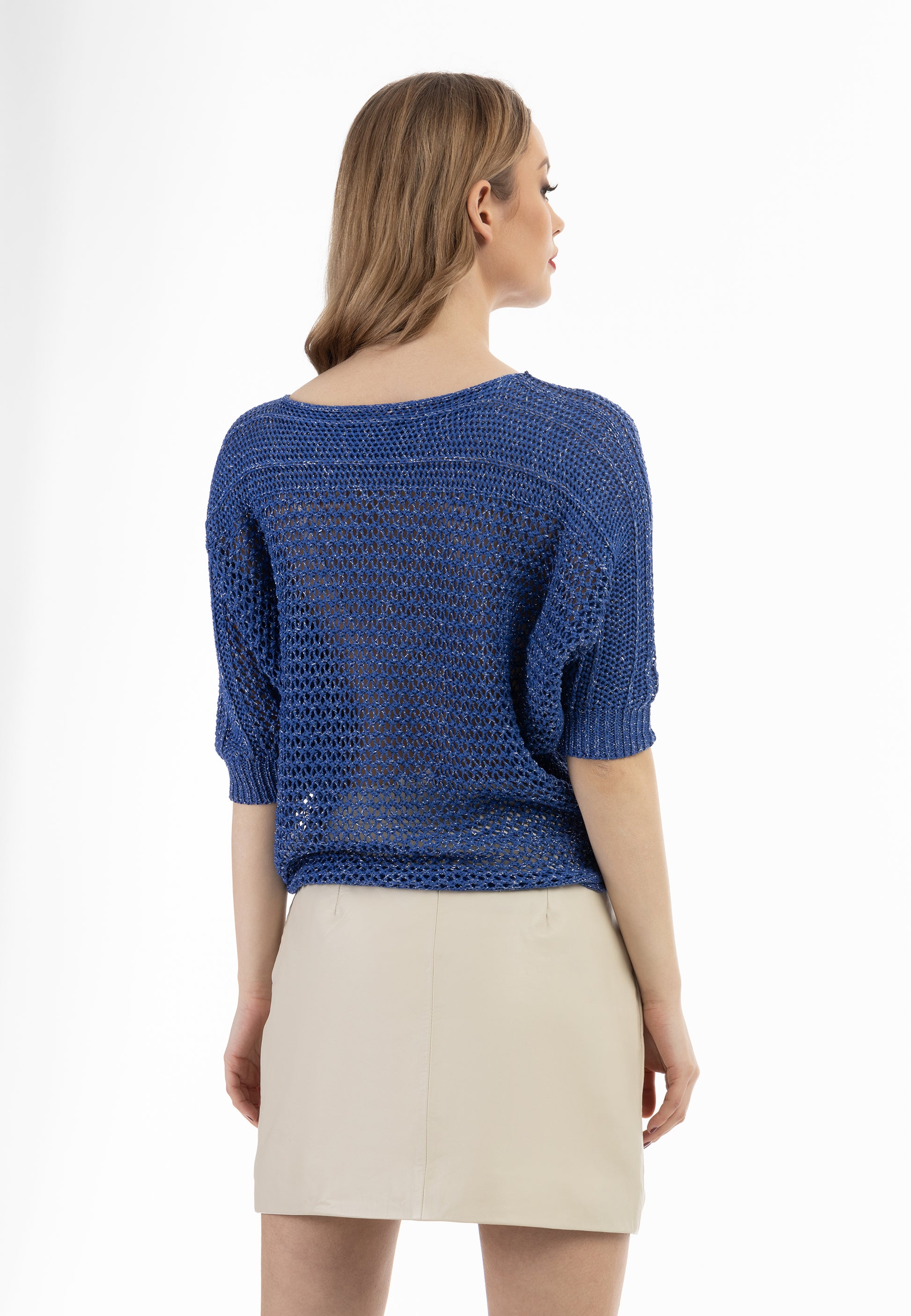 faina Damen Pullover aus weitmaschigem Strick