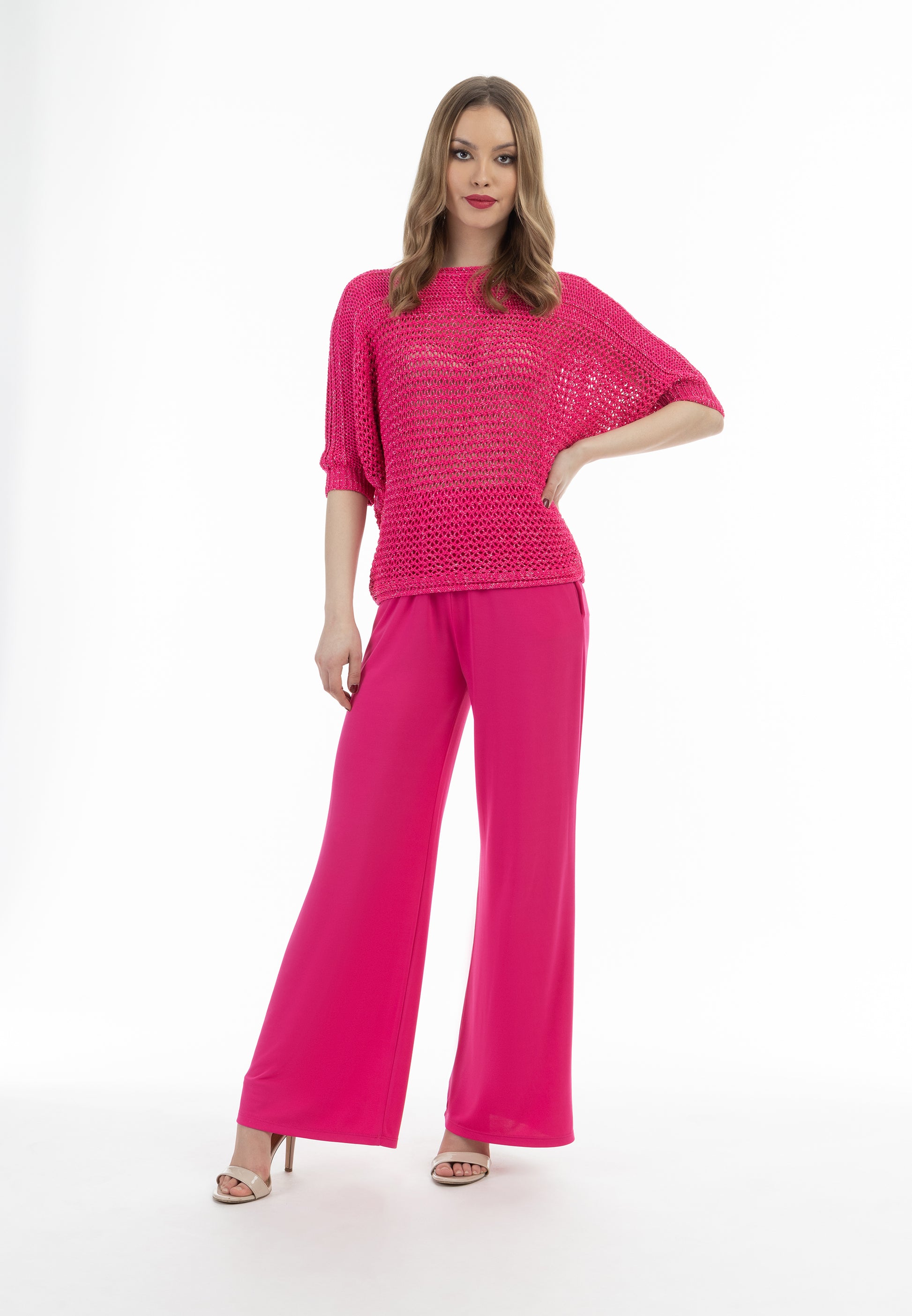 faina Damen Pullover aus weitmaschigem Strick