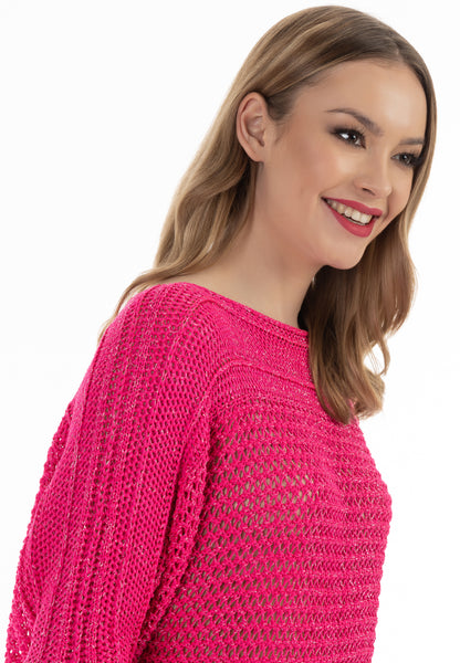 faina Damen Pullover aus weitmaschigem Strick