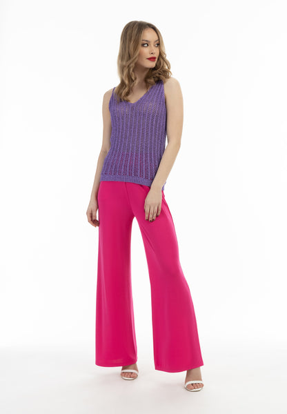 Faina Women's Knitted Top With Fancy Yarn
