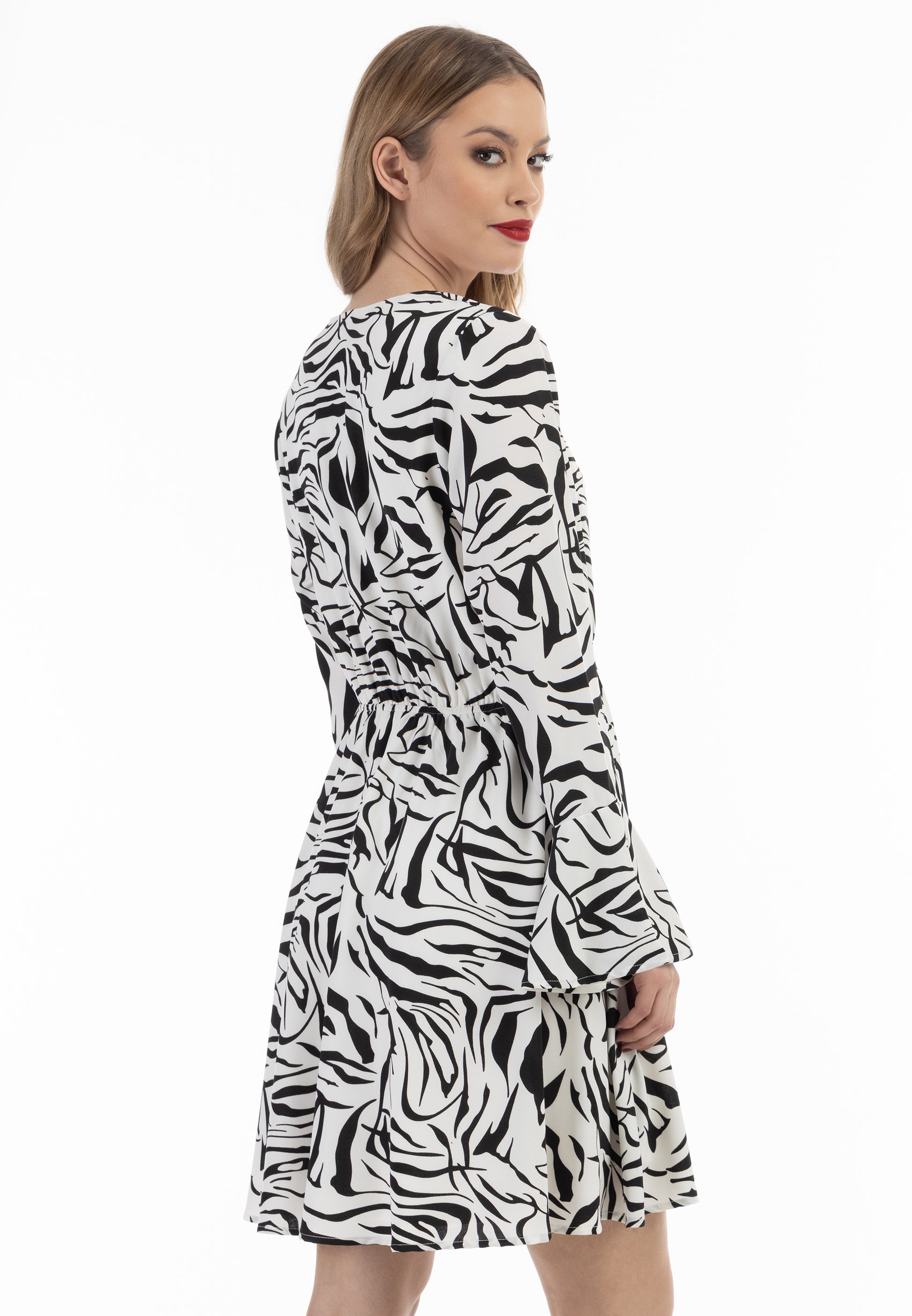 faina Damen Kleid Zebra Print