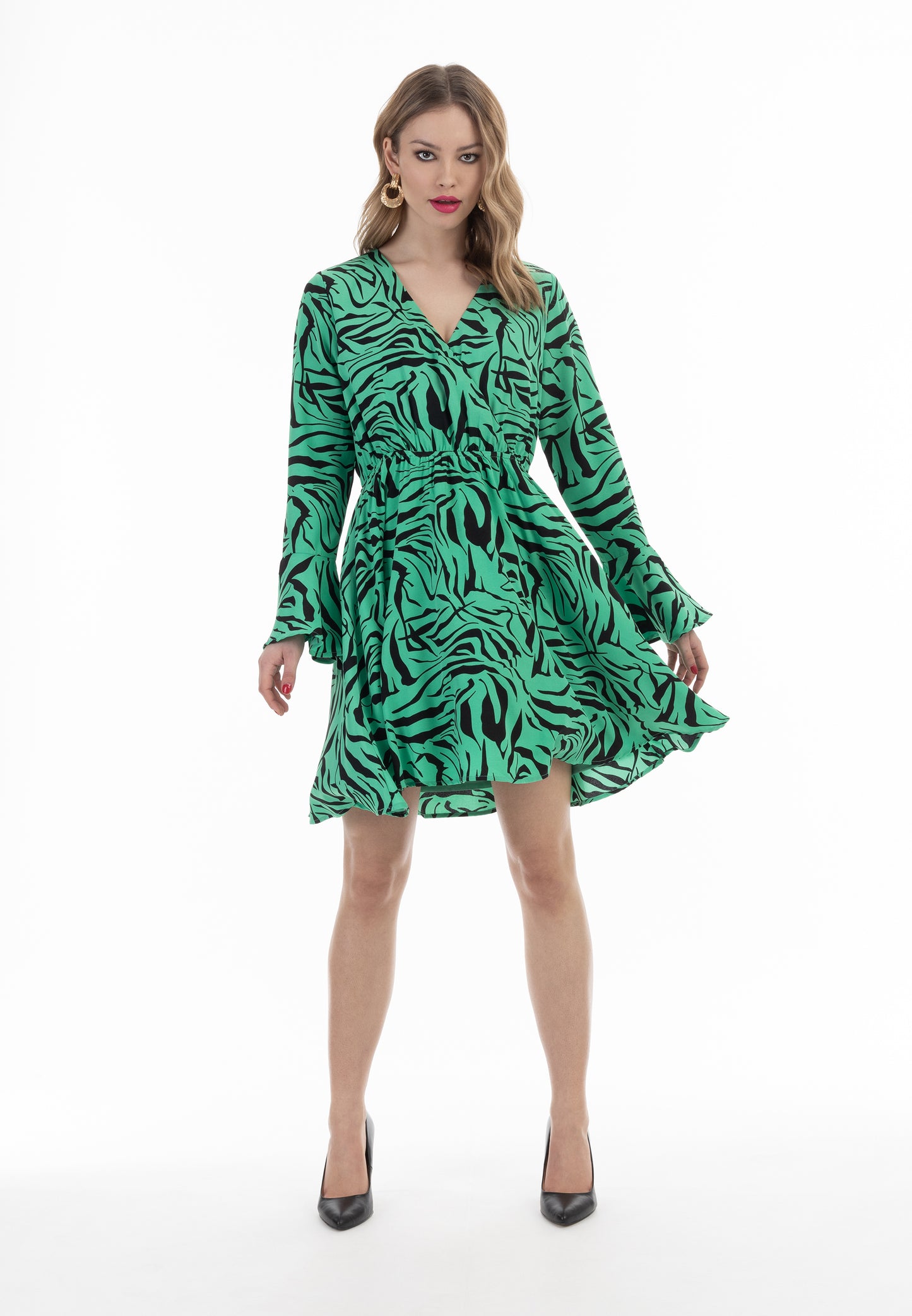 Faina Women's Dress Zebra Print