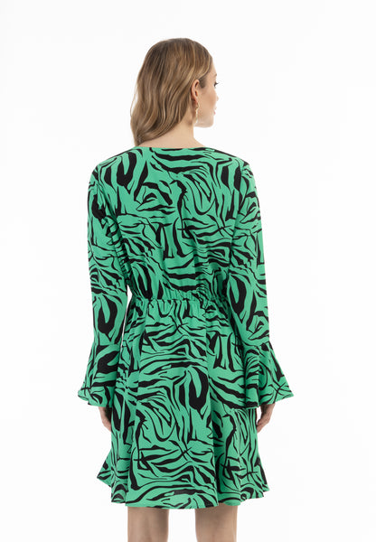 Faina Women's Dress Zebra Print